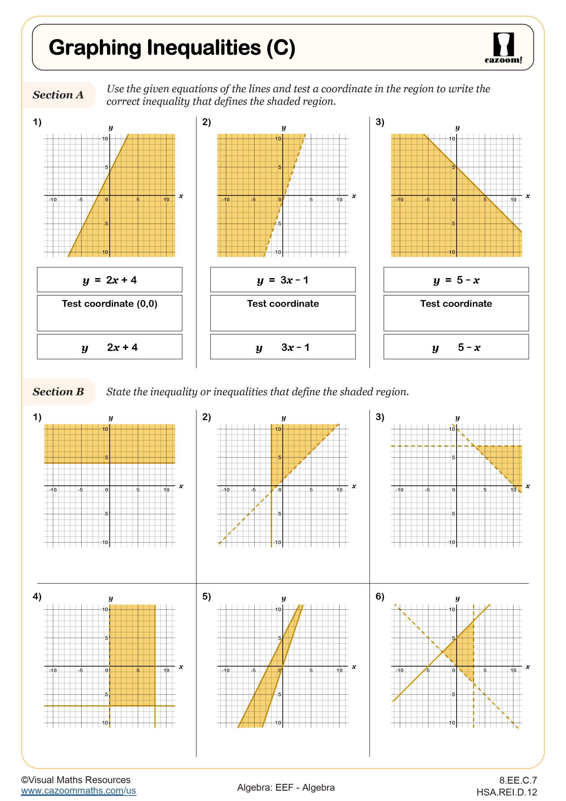 Preview of Graphing Inequalities (C)