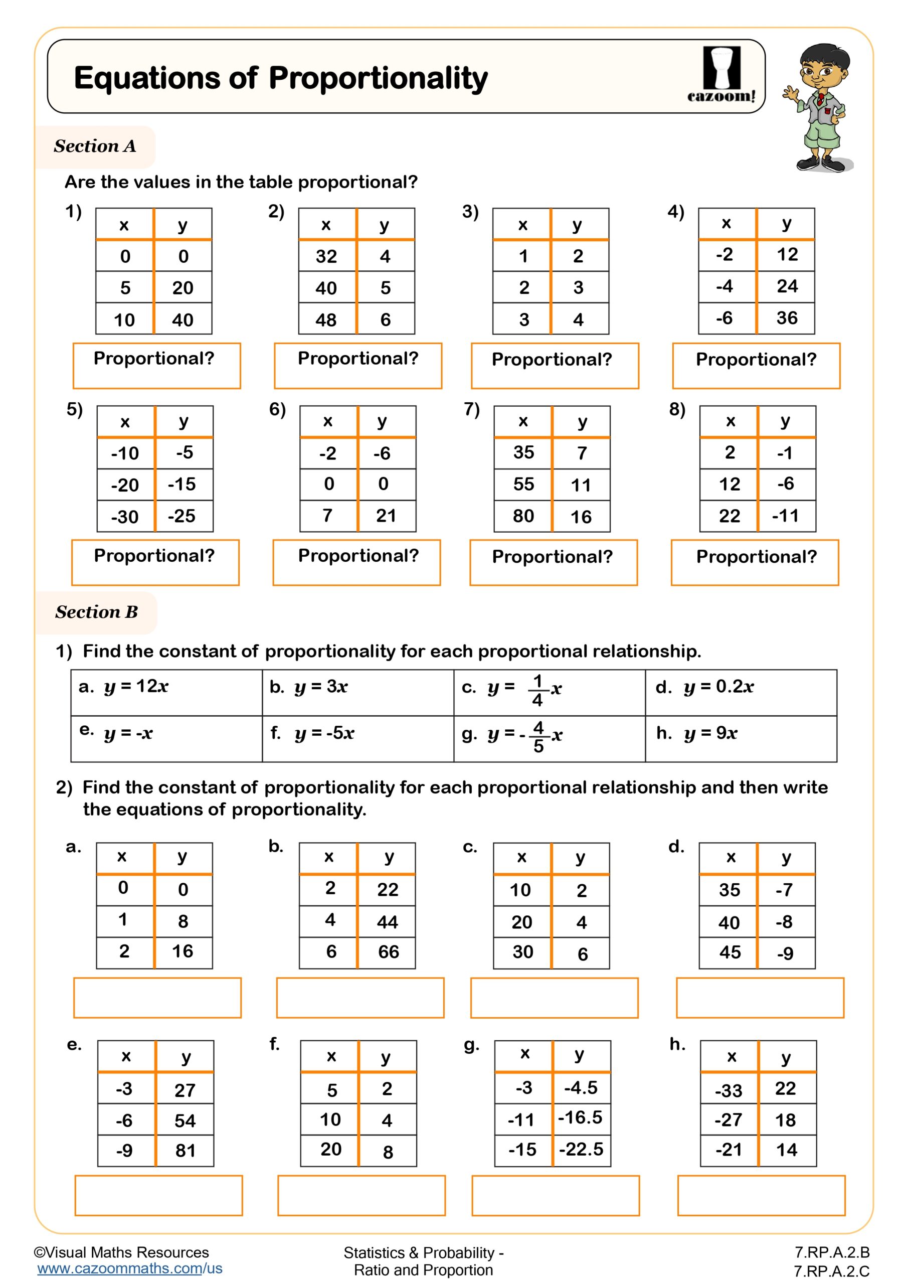 Preview of Equations of Proportionality