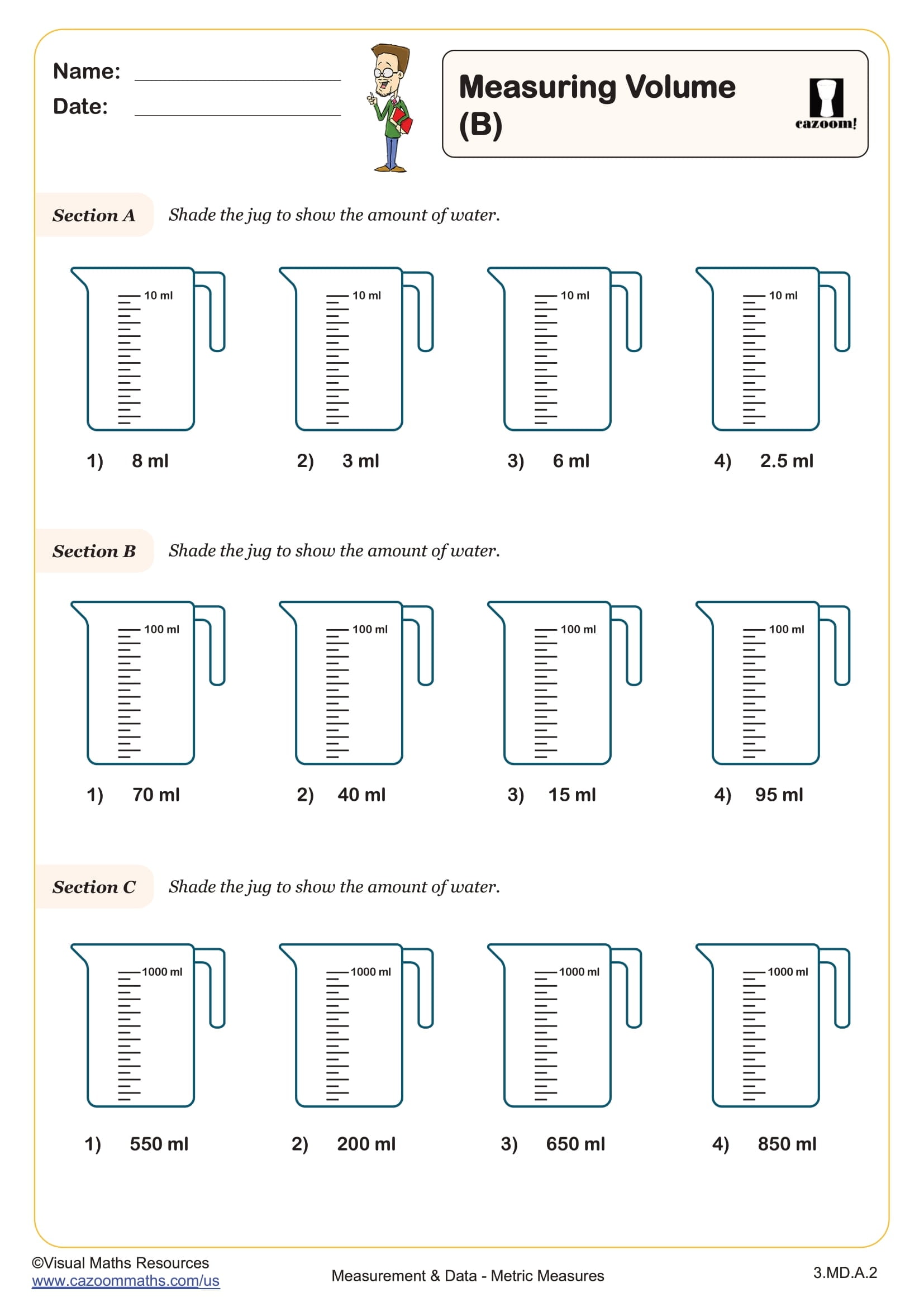 Preview of Measuring Volume (B)