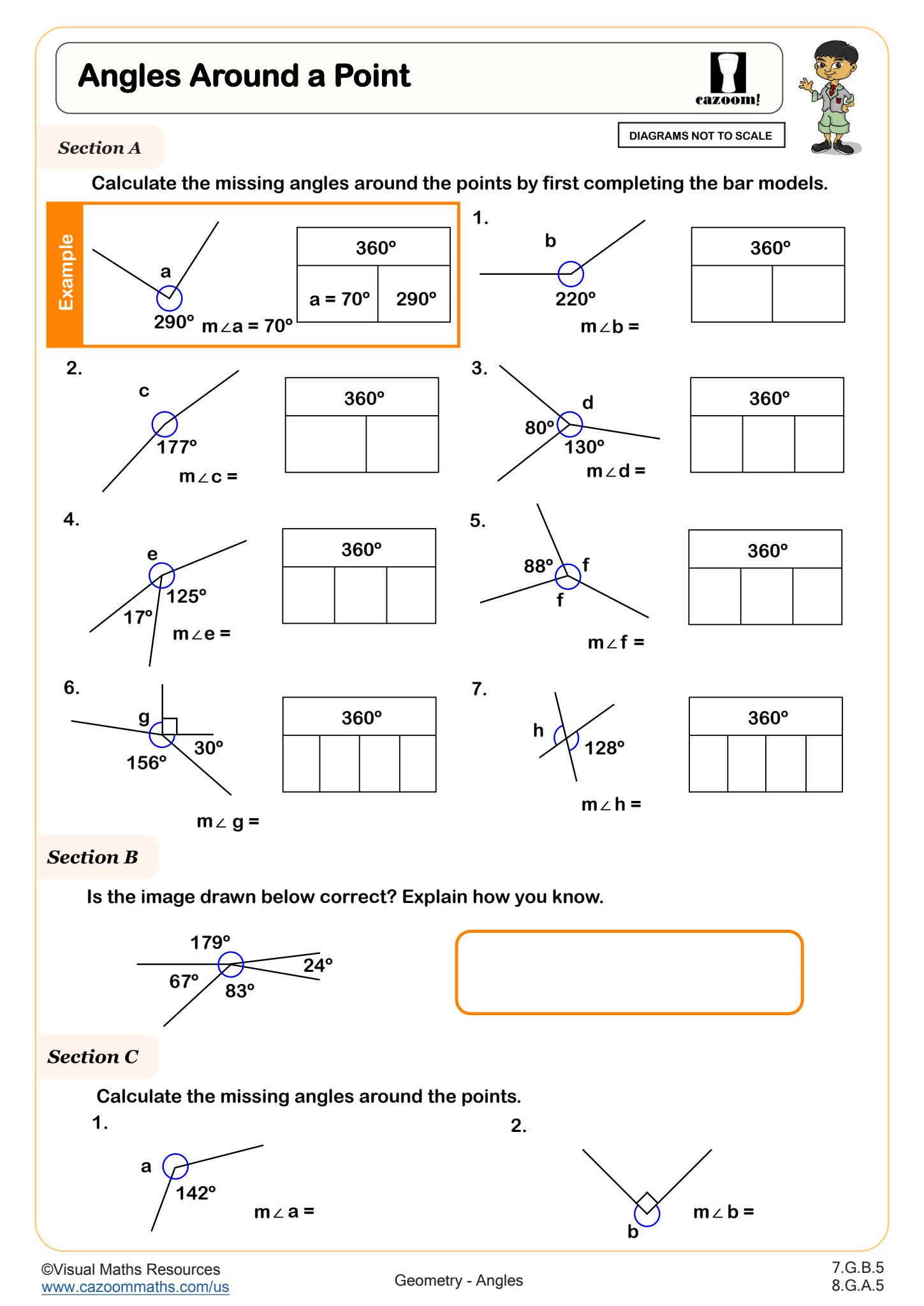 Preview of Angles Around a Point