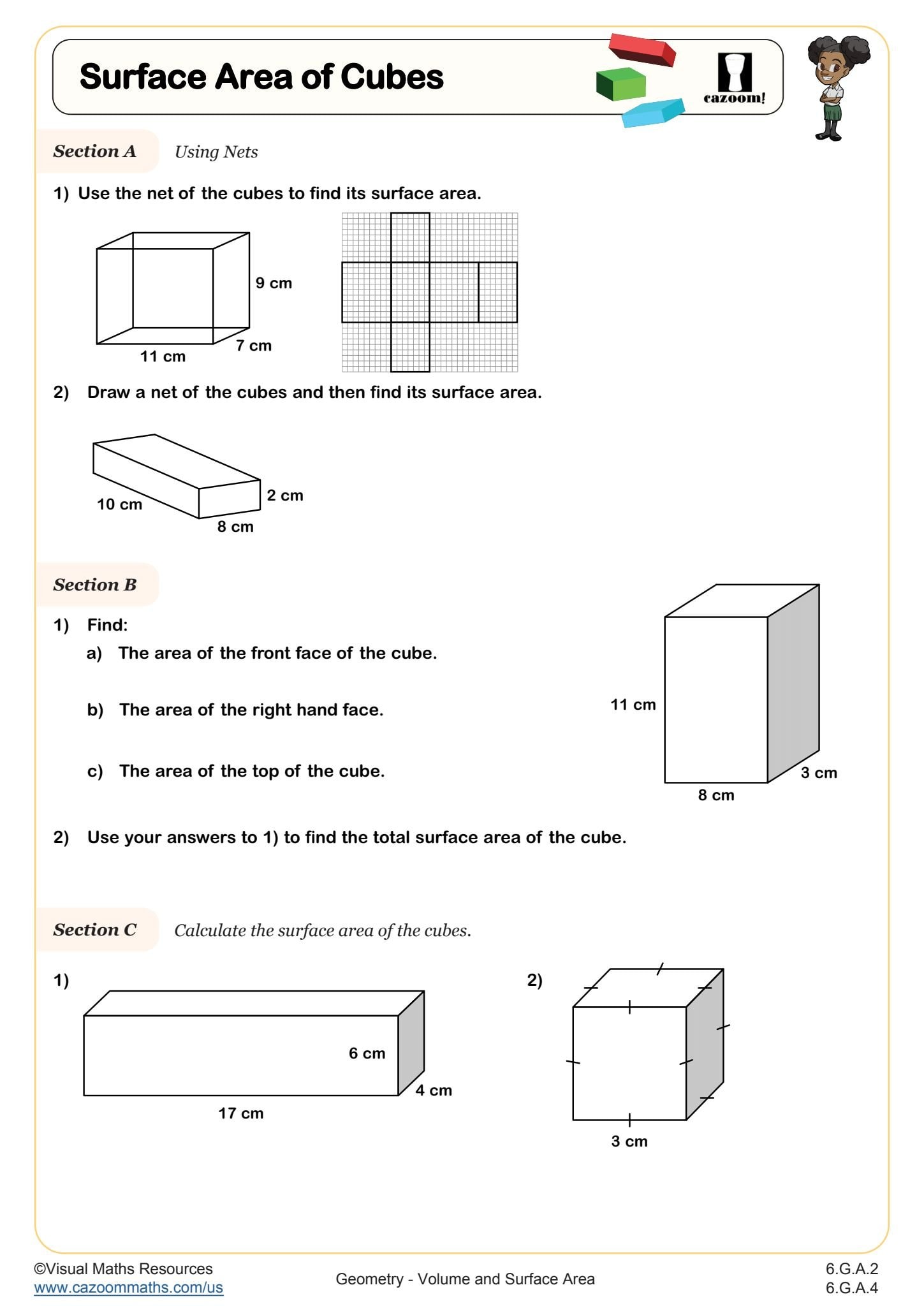 Preview of Surface Area of Cubes