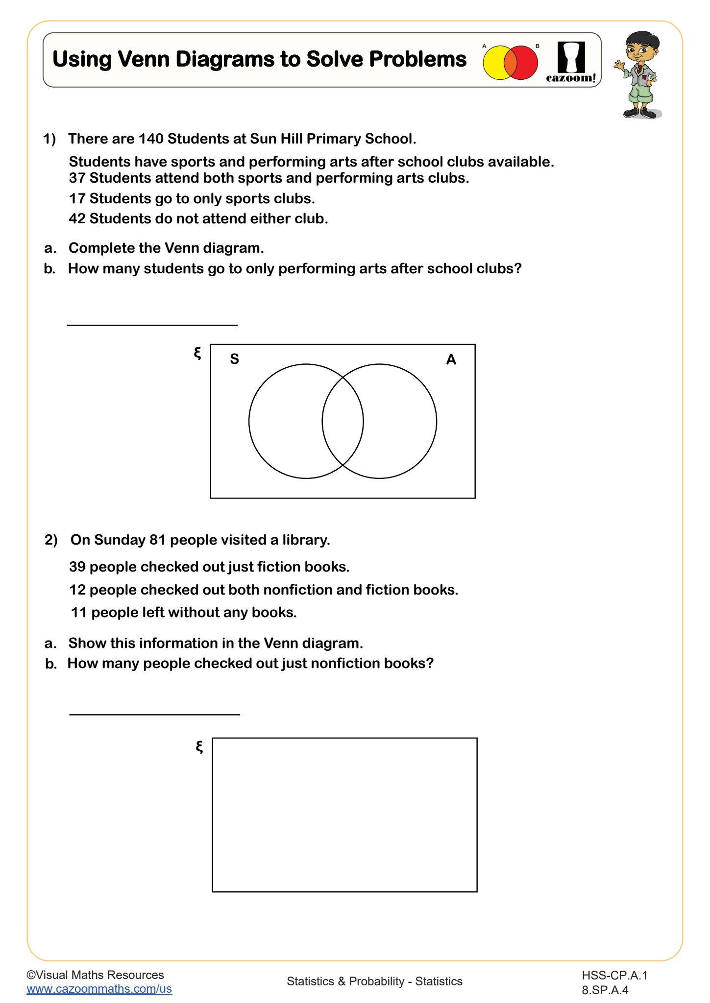 Preview of Using Venn Diagrams to Solve Problems