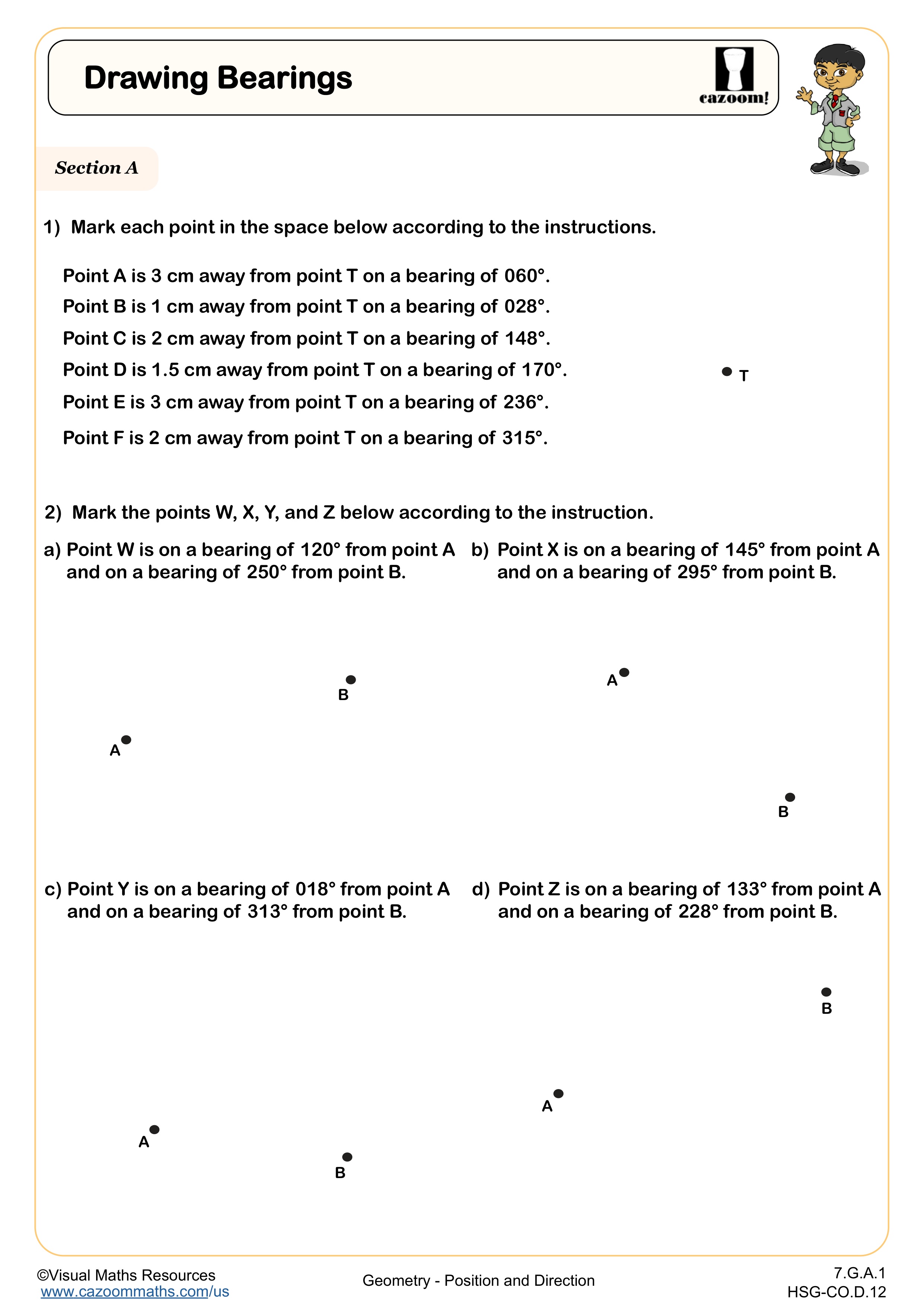Drawing Bearings worksheet