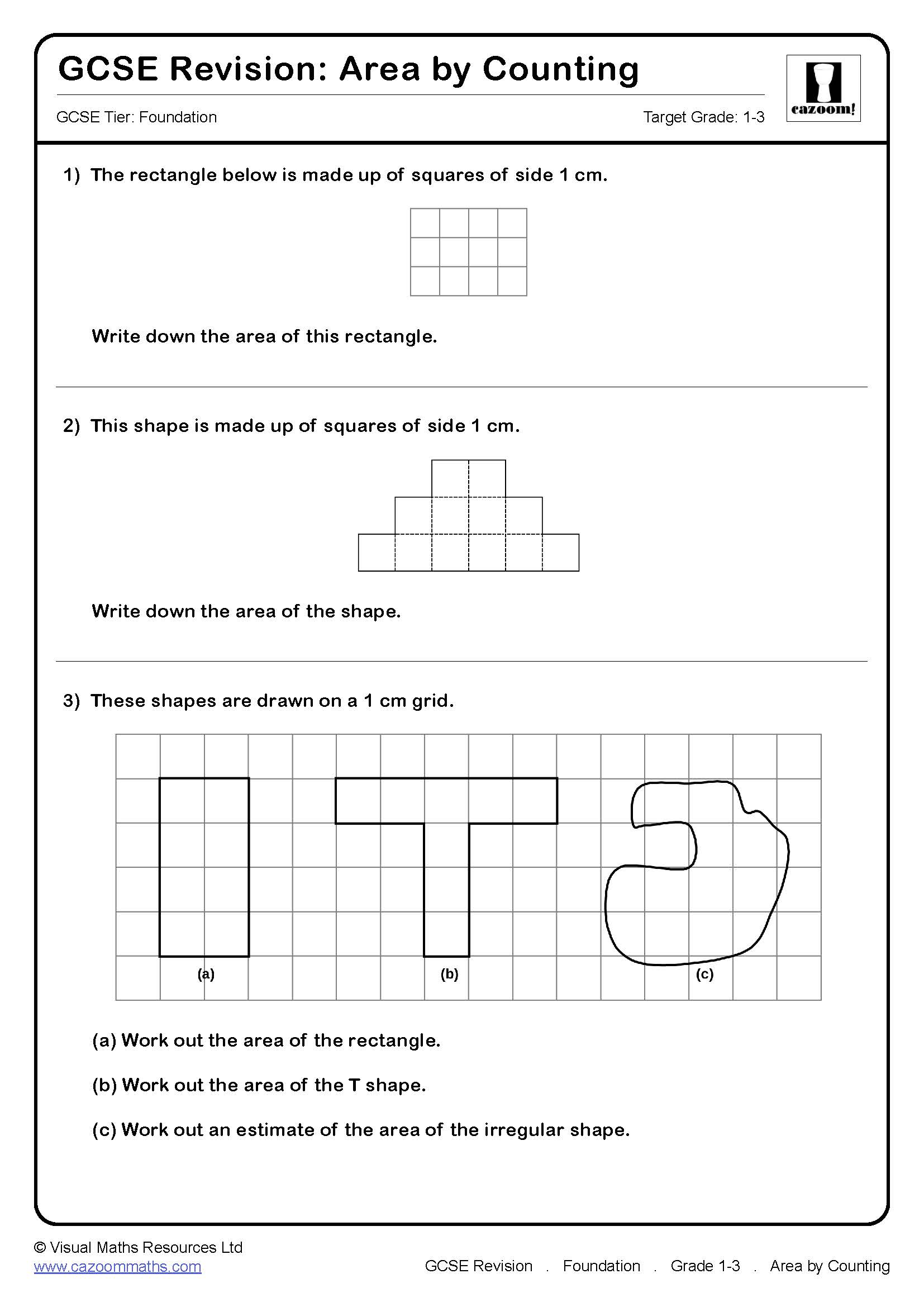 Preview of Area by Counting