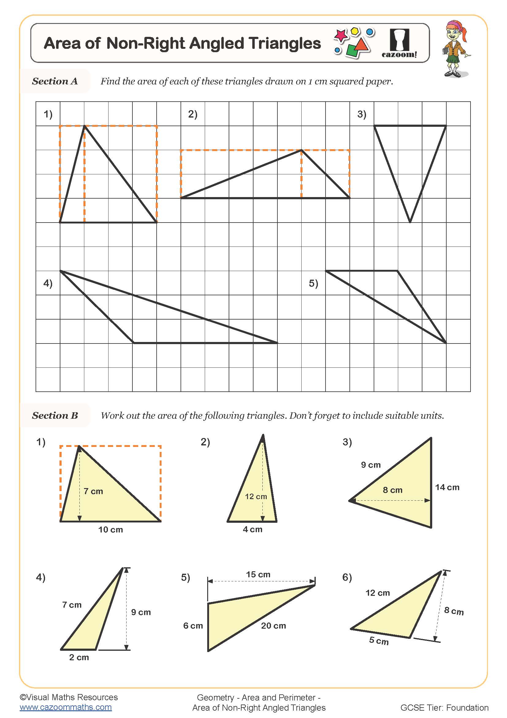 Preview of Area of Non-Right Angled Triangles