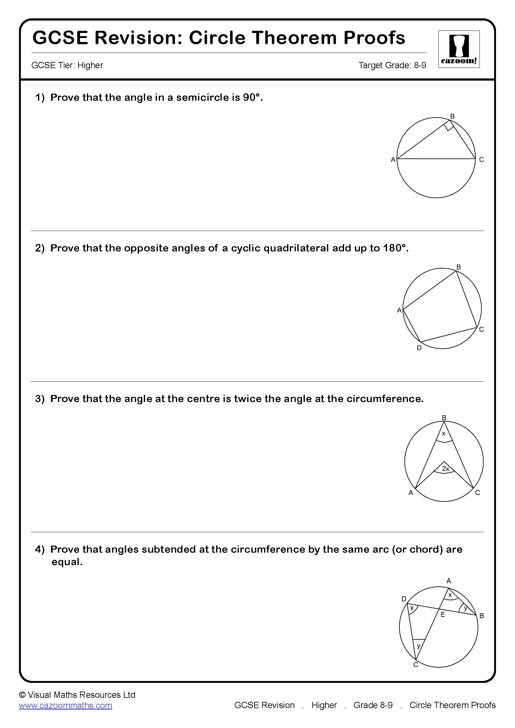 Preview of Circle Theorem Proofs