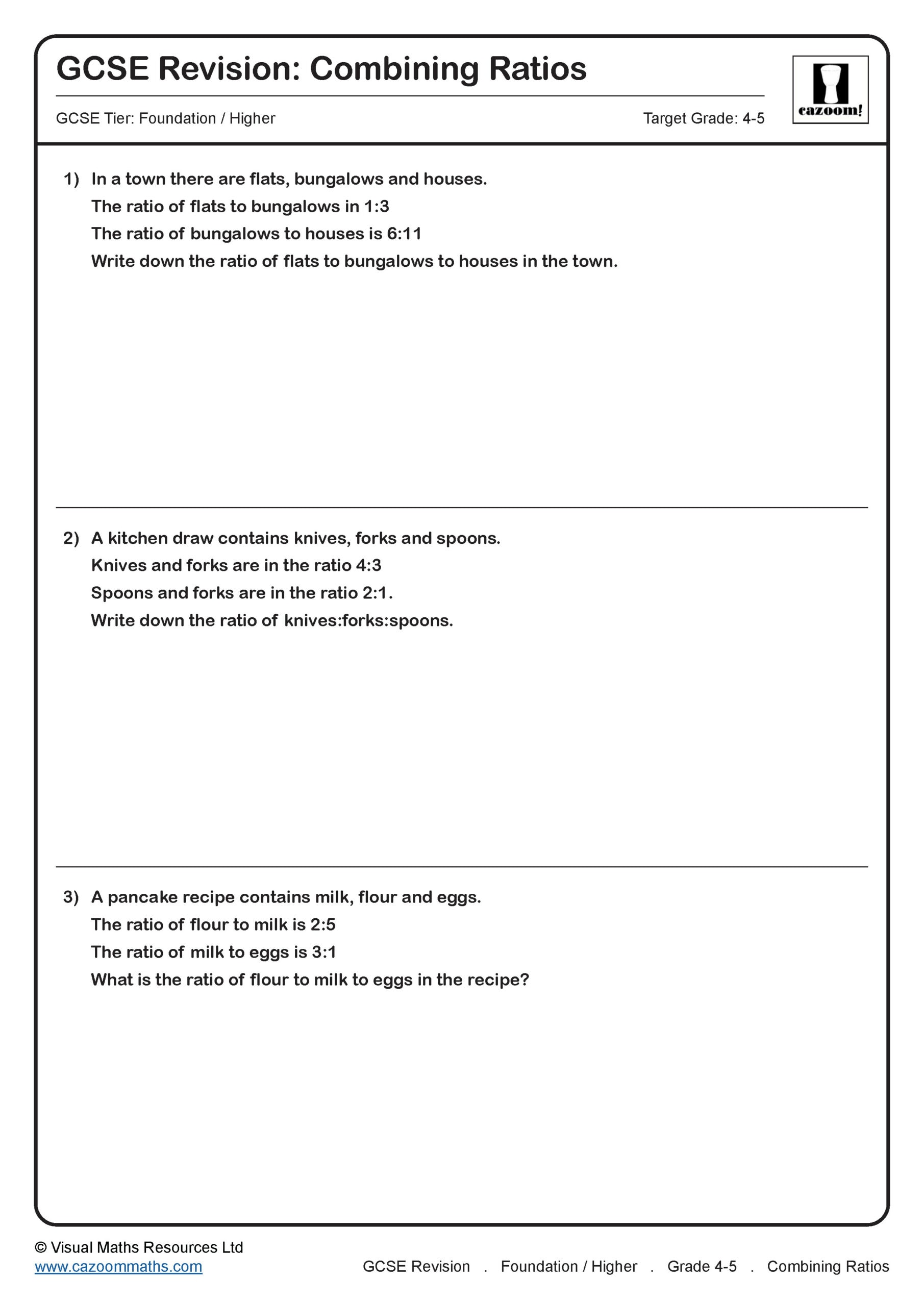 Preview of Combining Ratios
