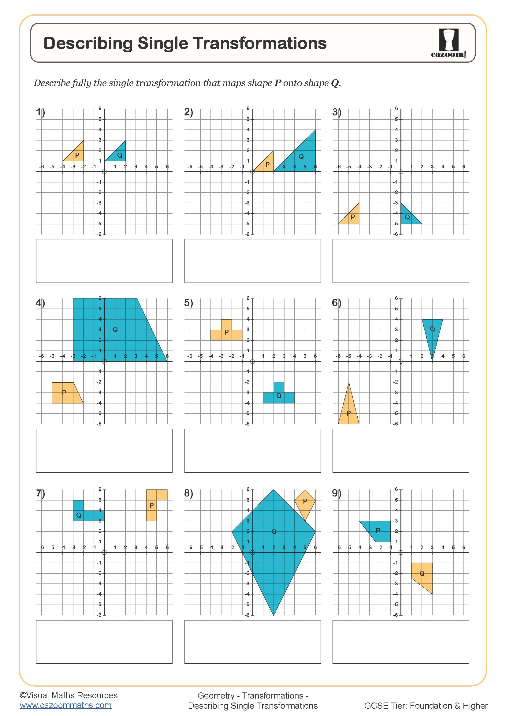 Preview of Describing  Single Transformations