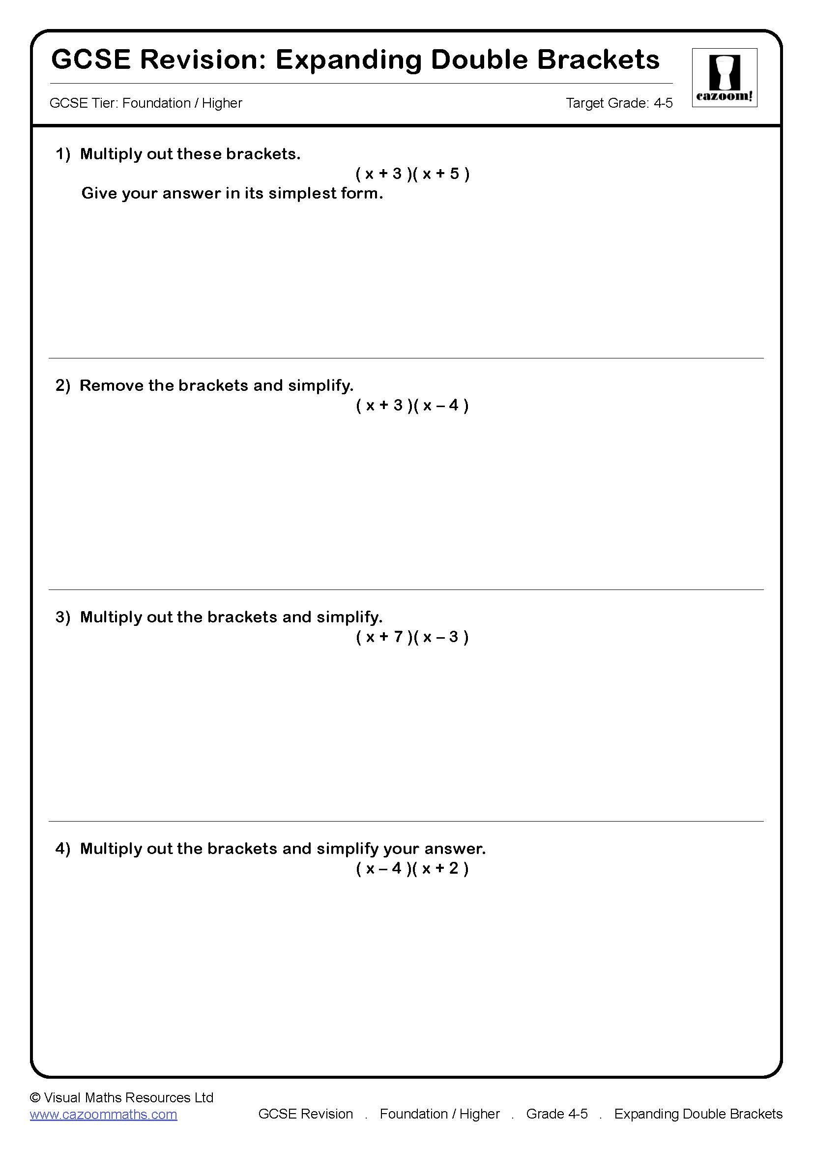 Preview of Expanding Double Brackets