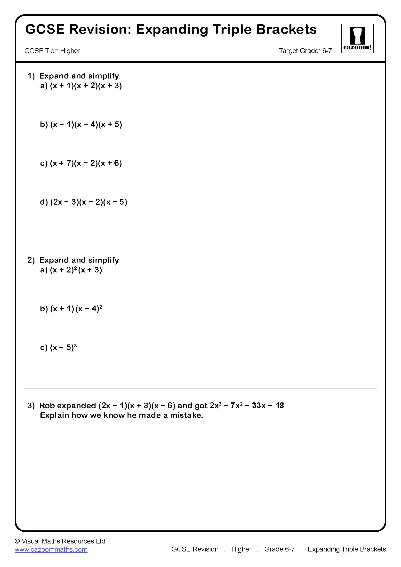 Preview of Expanding Triple Brackets