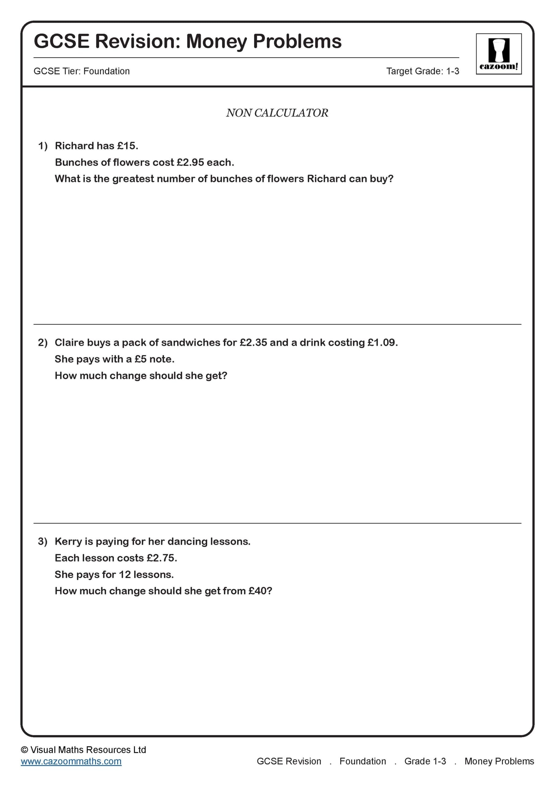 Preview of Money Problems