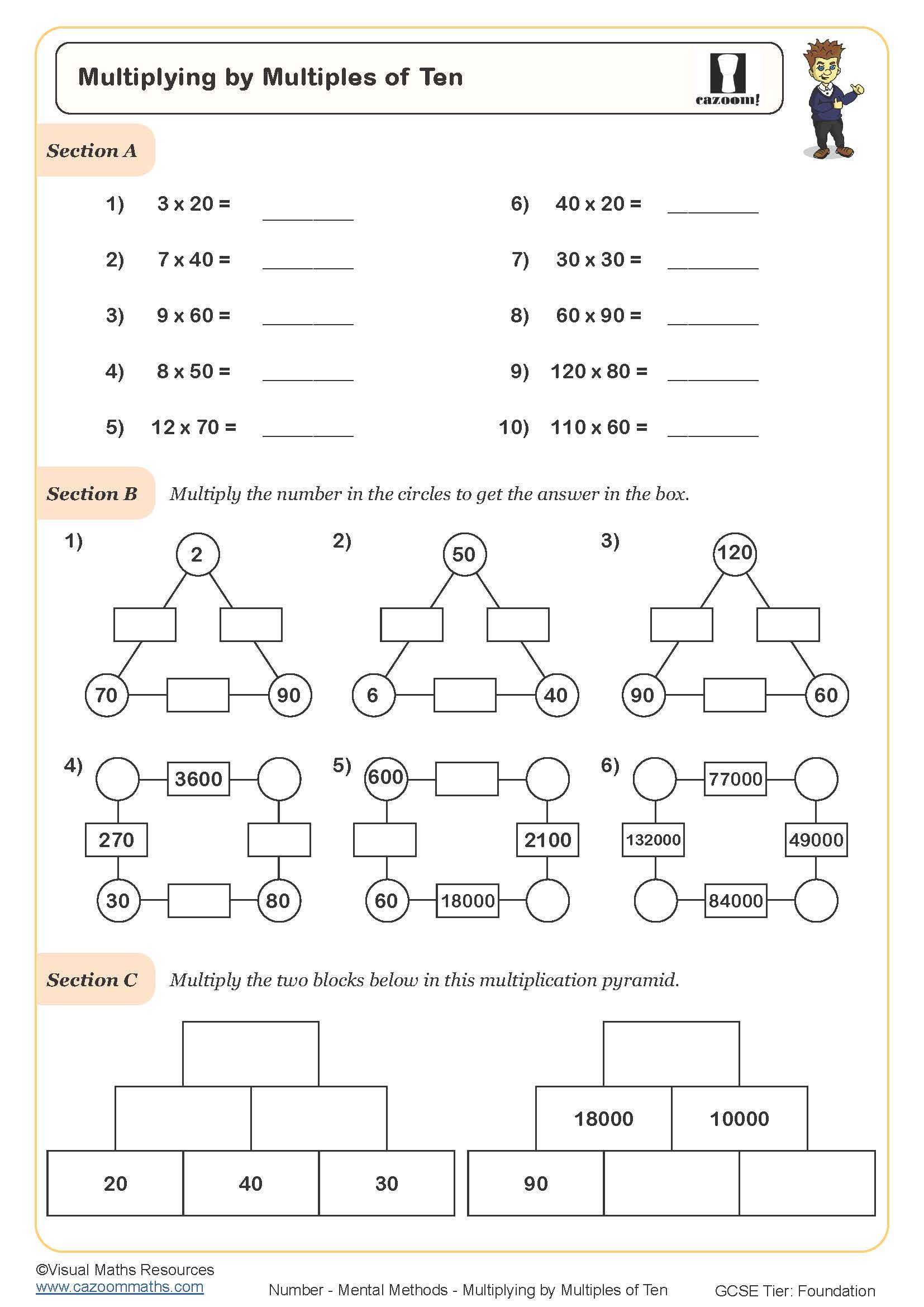 Preview of Multiplying by Multiples of Ten