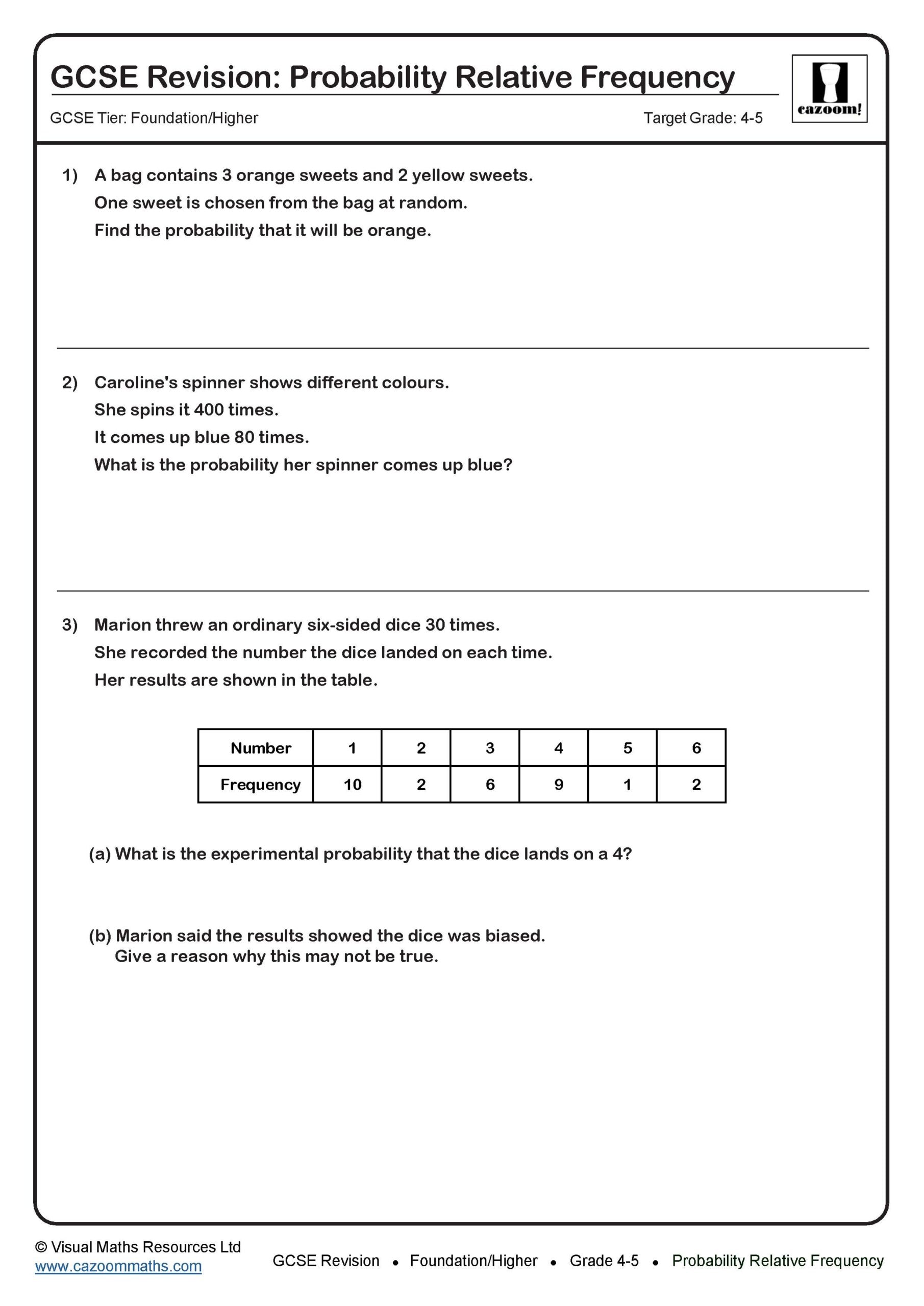 Preview of Probability Relative Frequency