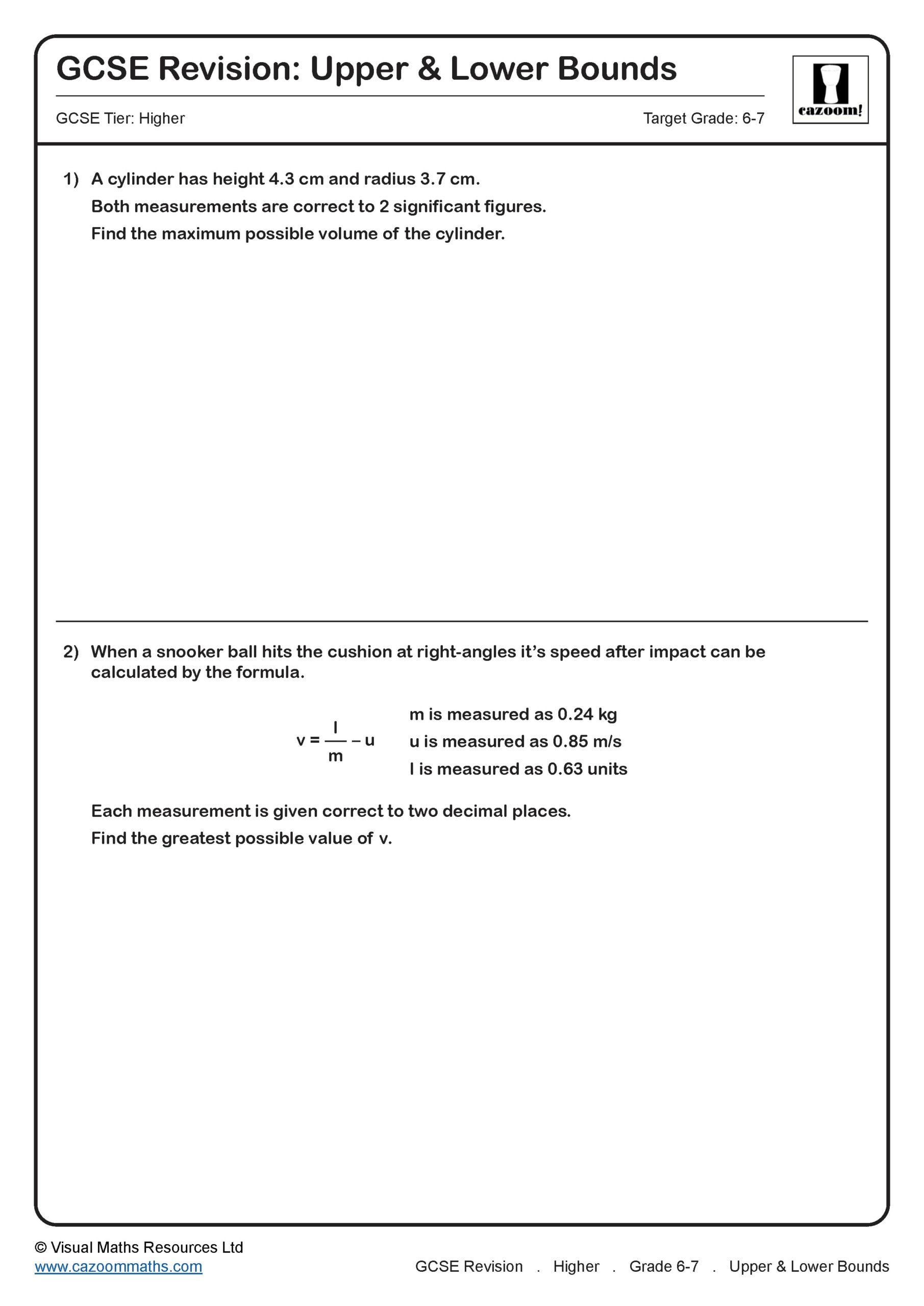 Preview of Upper & Lower Bounds (C)