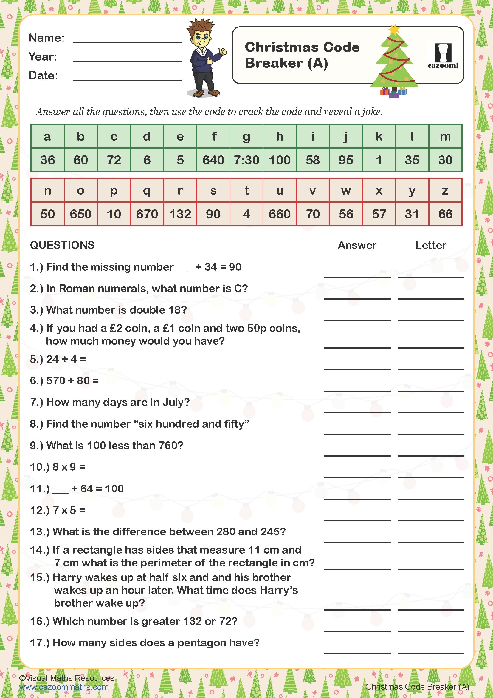 Preview of Christmas Code Breaker (A)