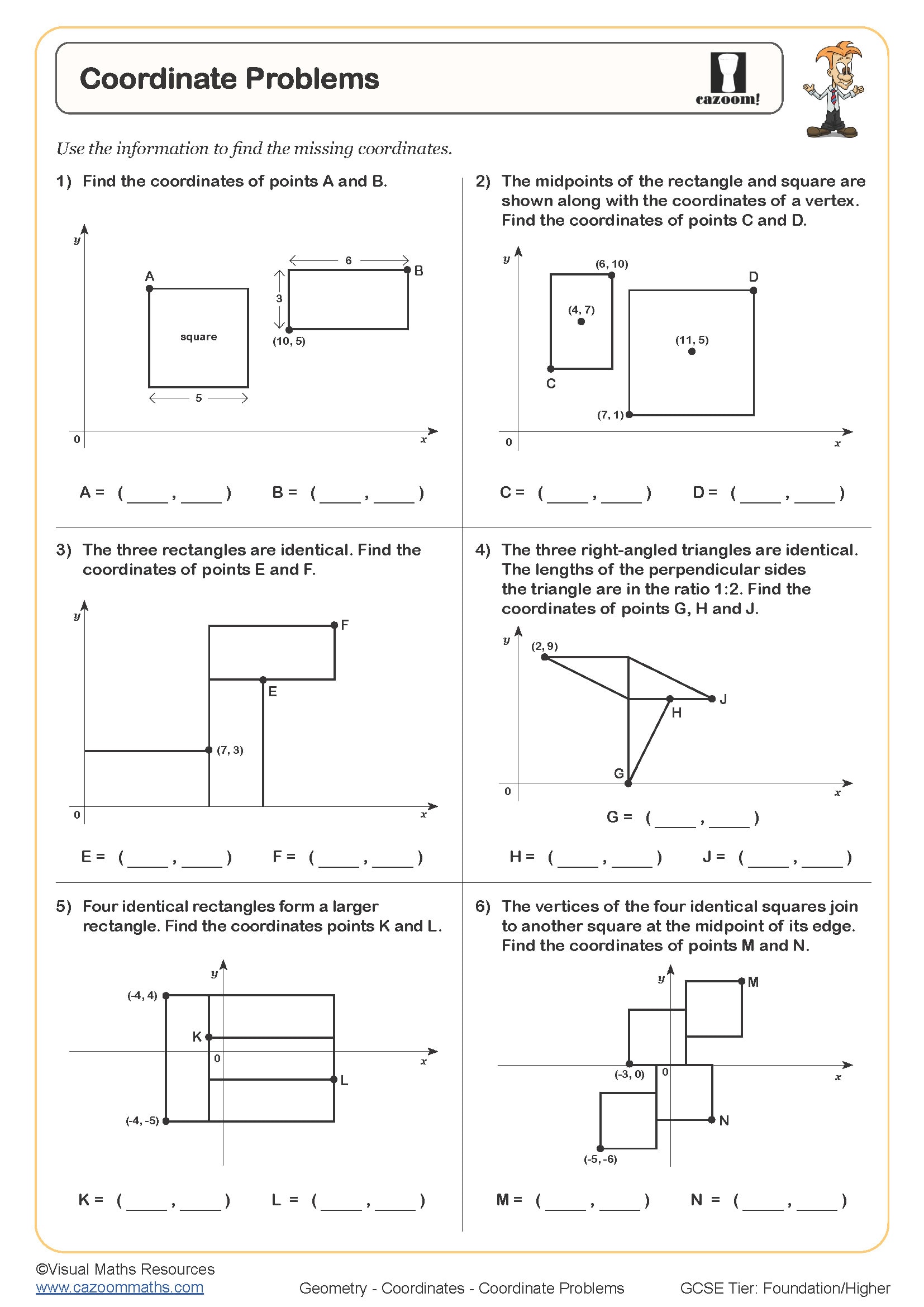 Preview of Coordinate Problems