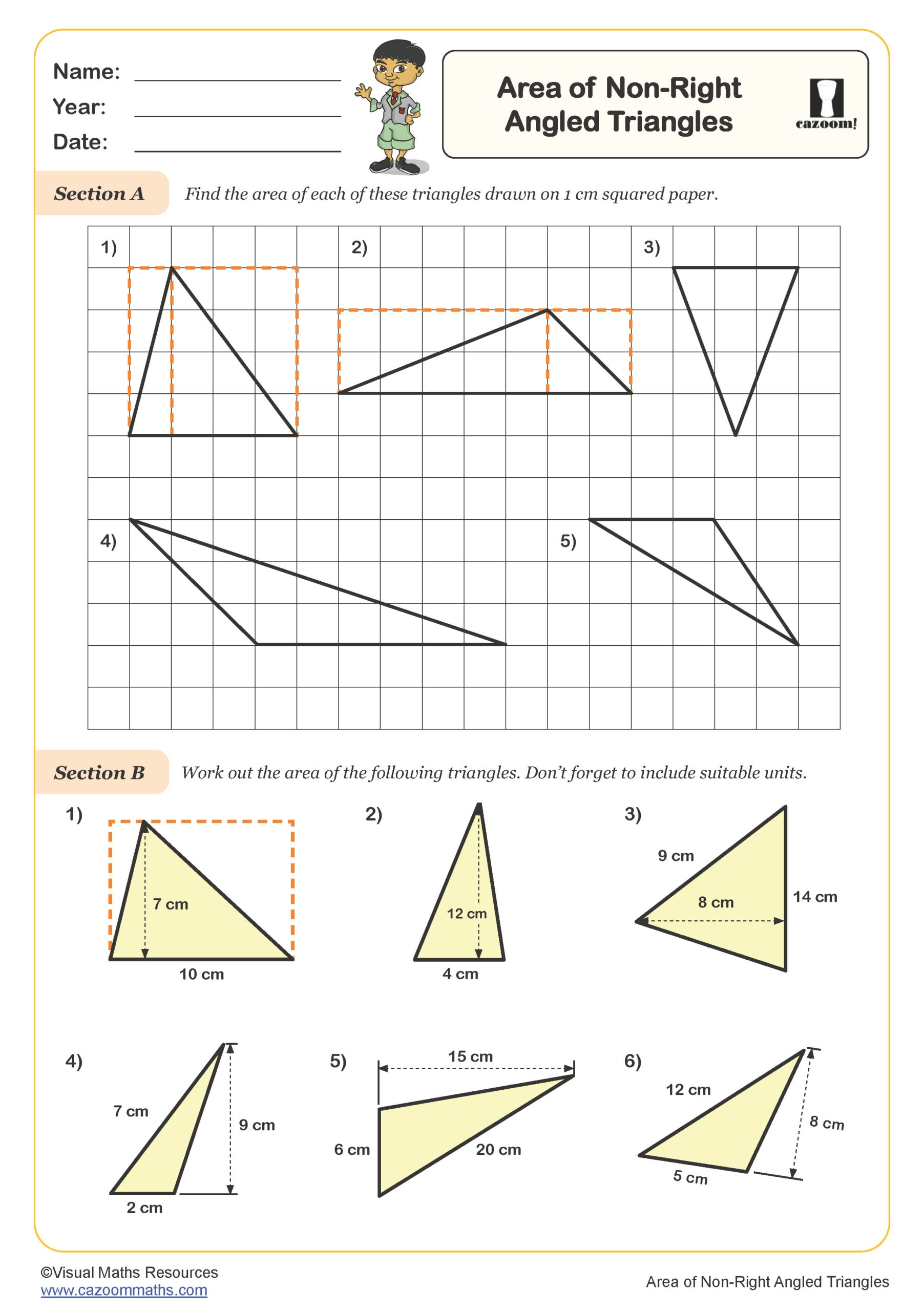 Preview of Area of Non-Right Angled Triangles