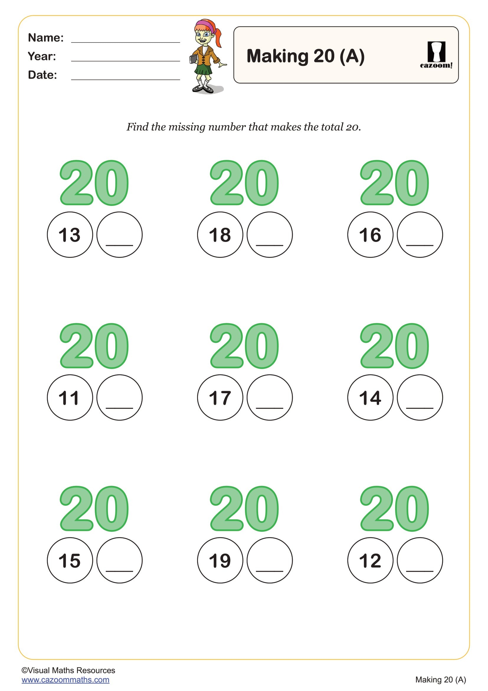 Preview of Making 20 (A)