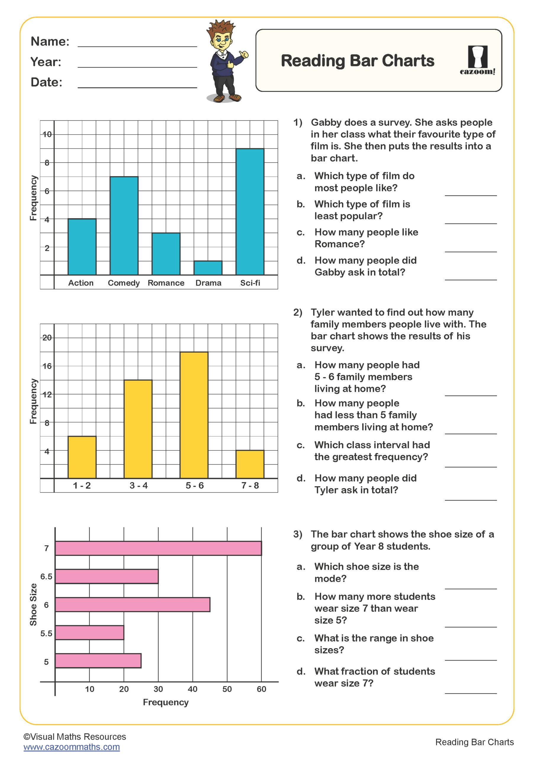 Preview of Reading Bar Charts (A)