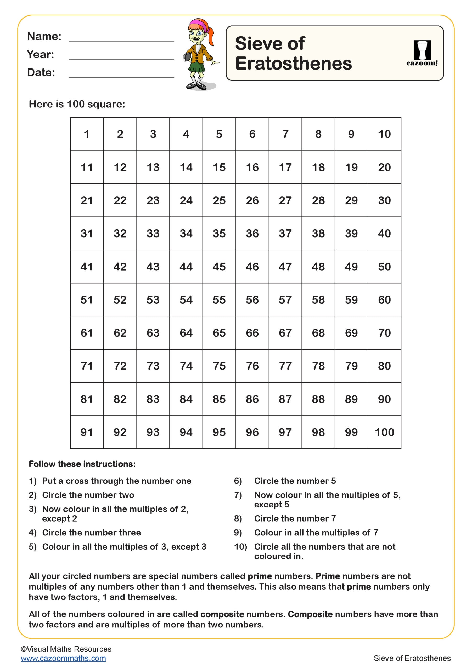 Preview of Sieve of Eratosthenes