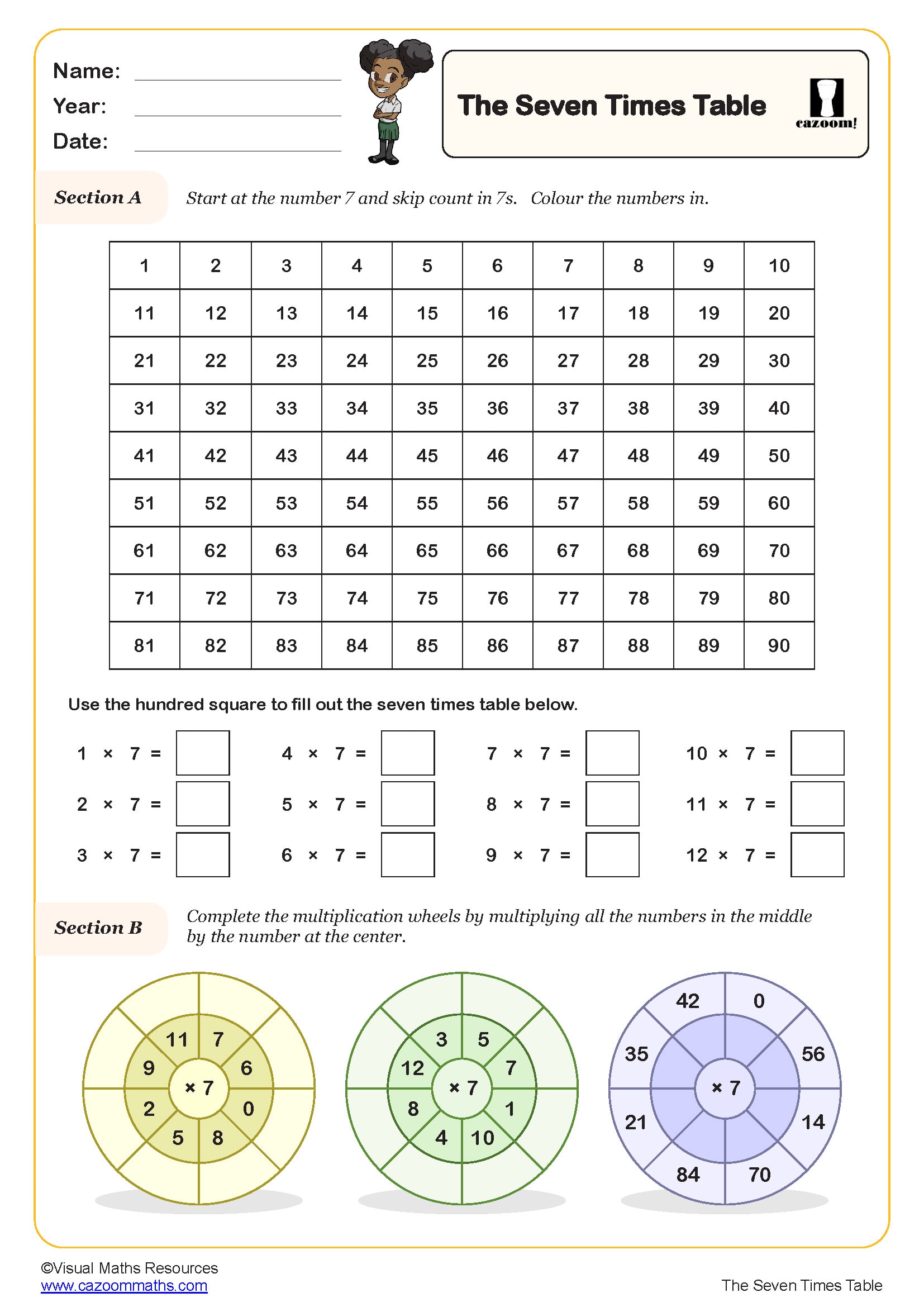 Preview of The Seven Times Table