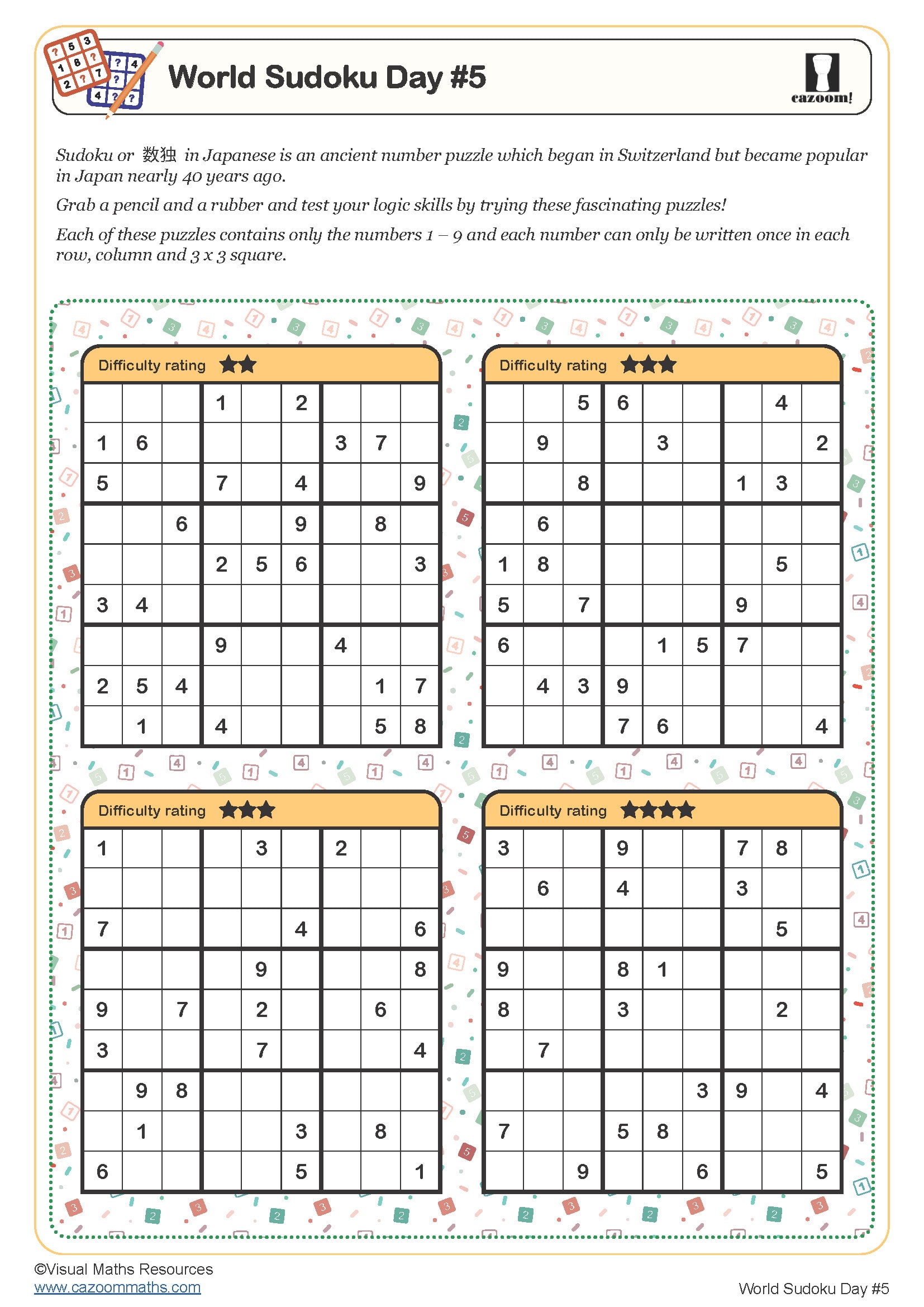 Preview of World Sudoku Day #5