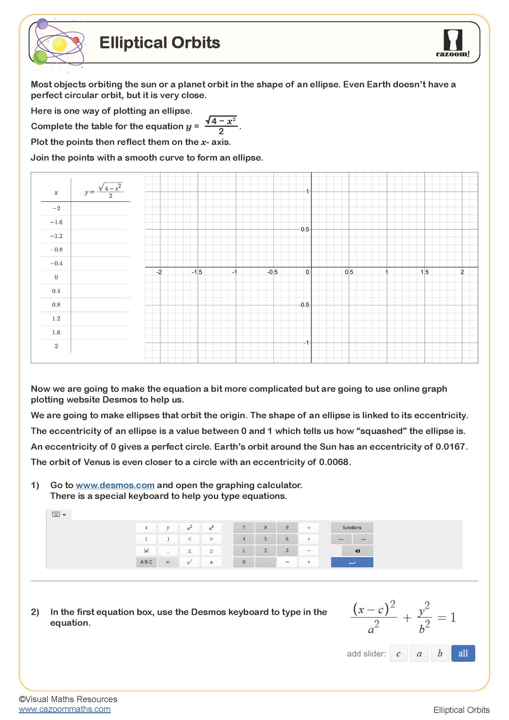 Preview of Elliptical Orbits