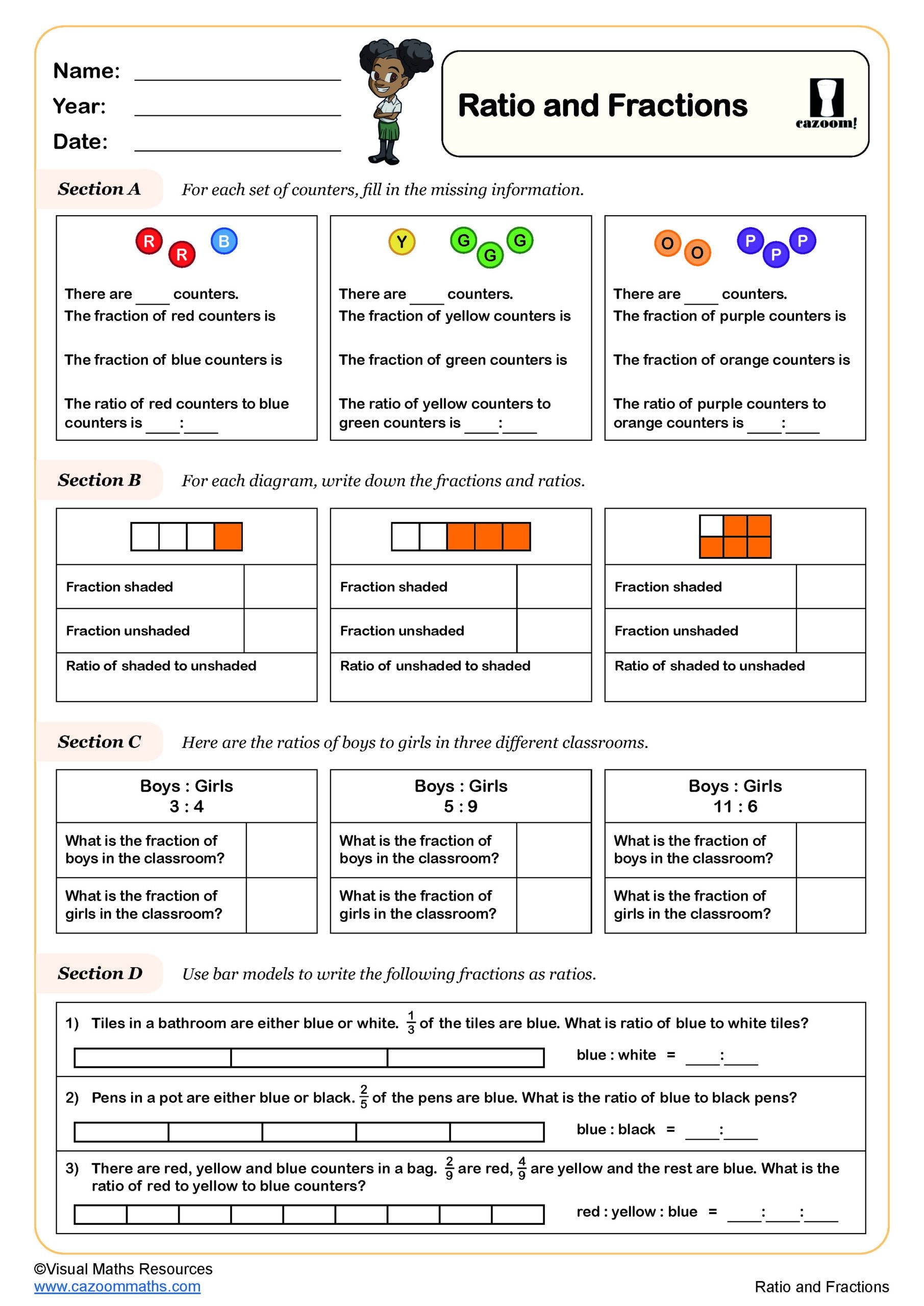 Preview of Ratio and Fractions