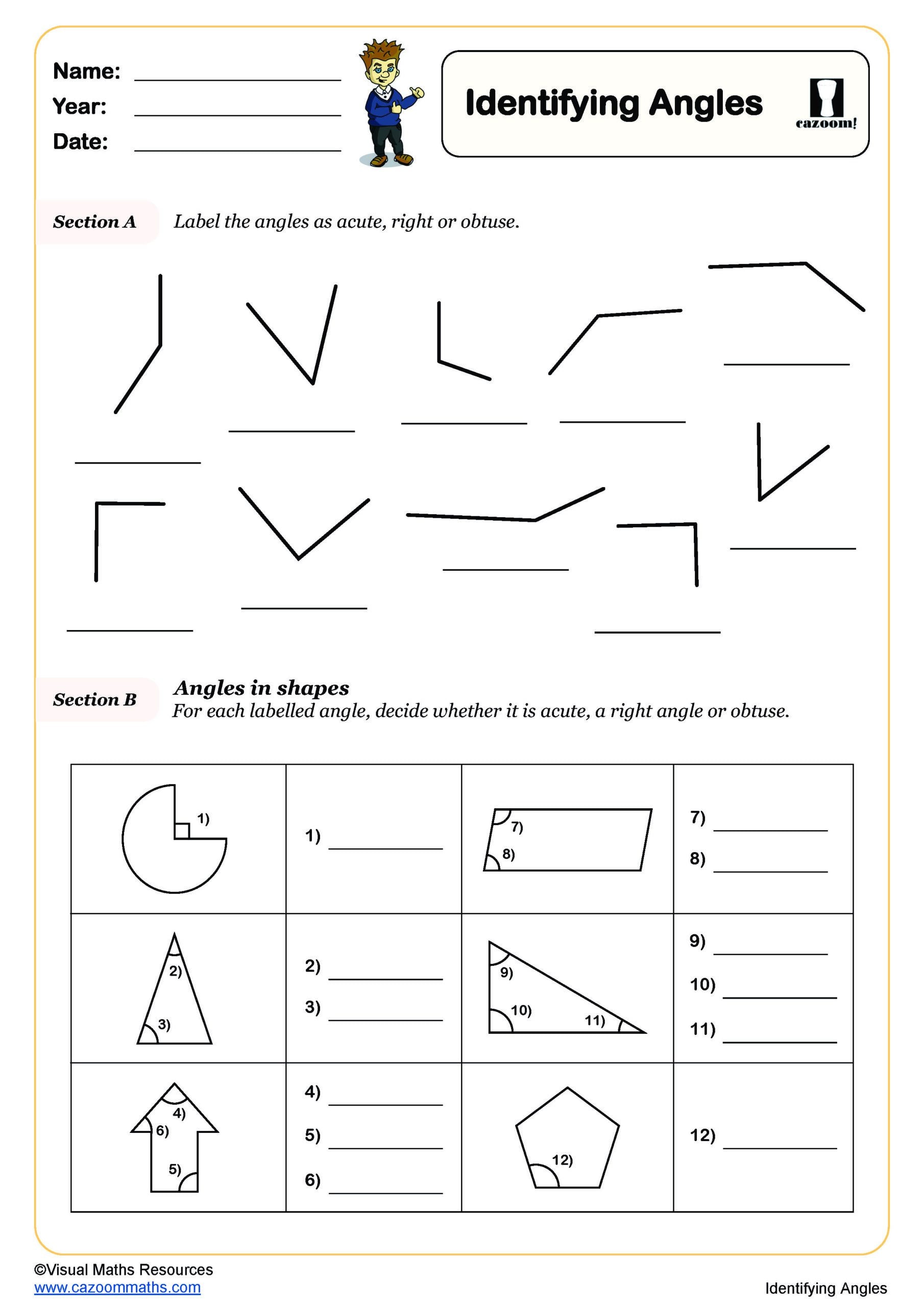 Preview of Identifying Angles