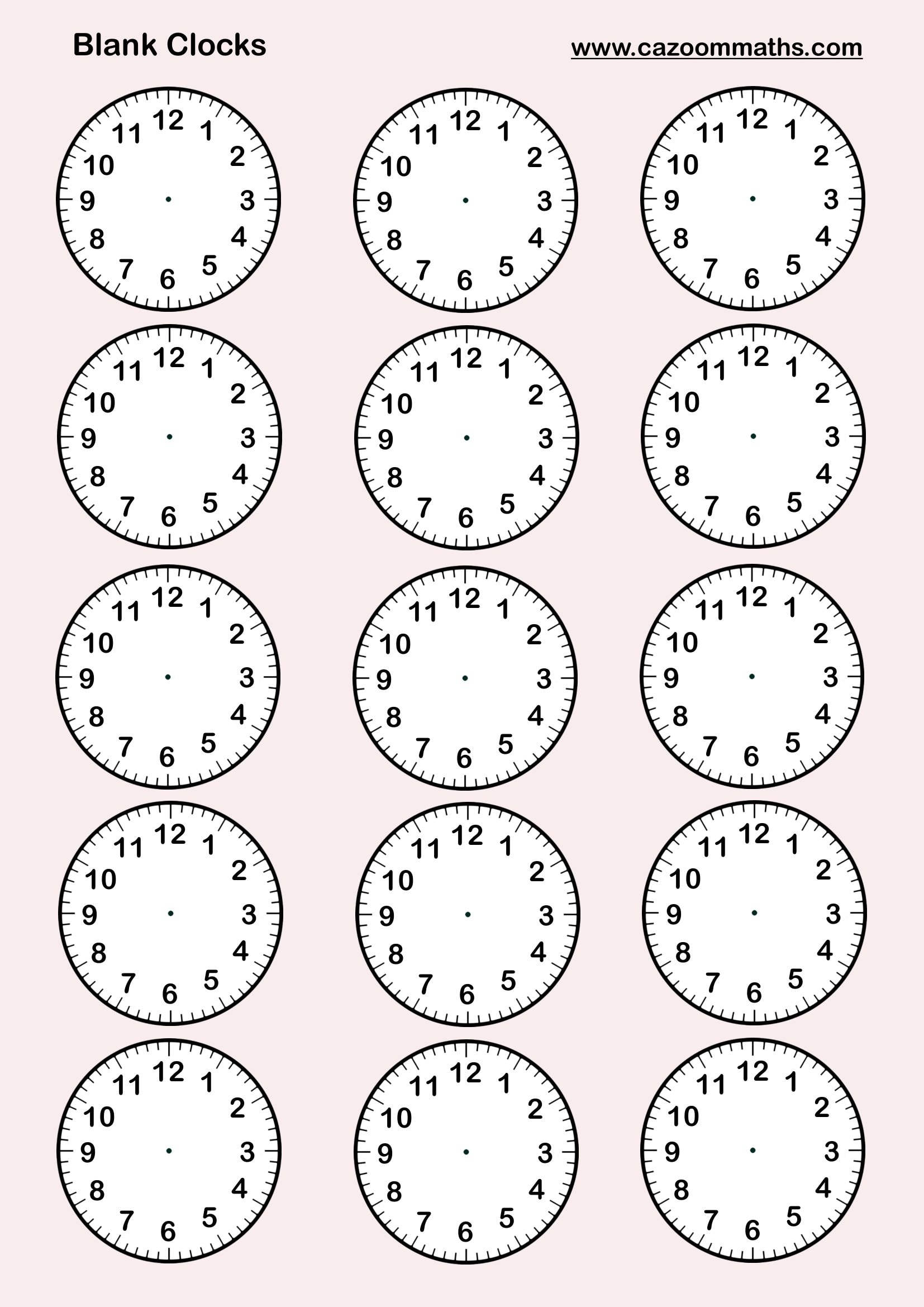 Preview of Blank Clocks