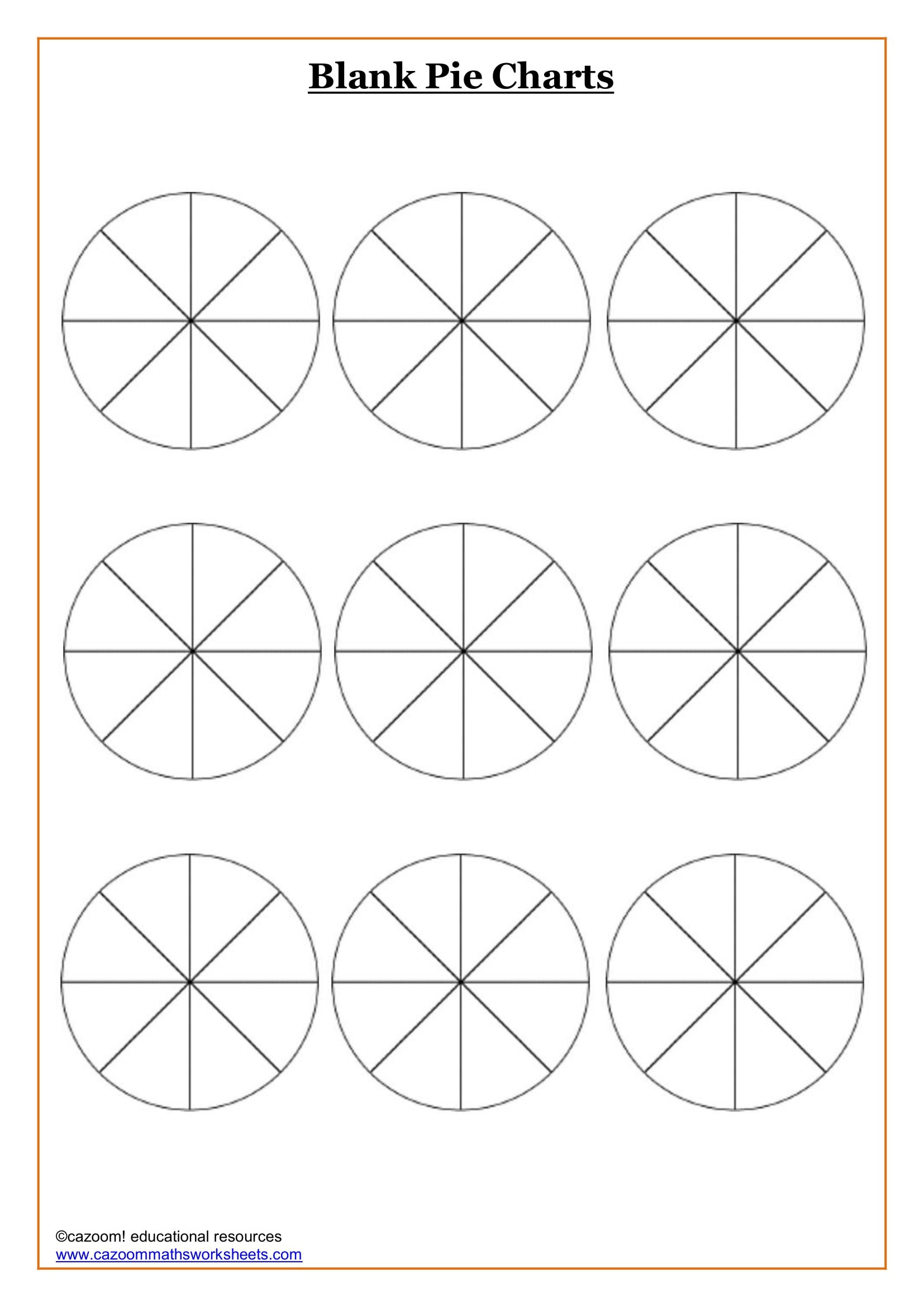Preview of Blank Pie Charts