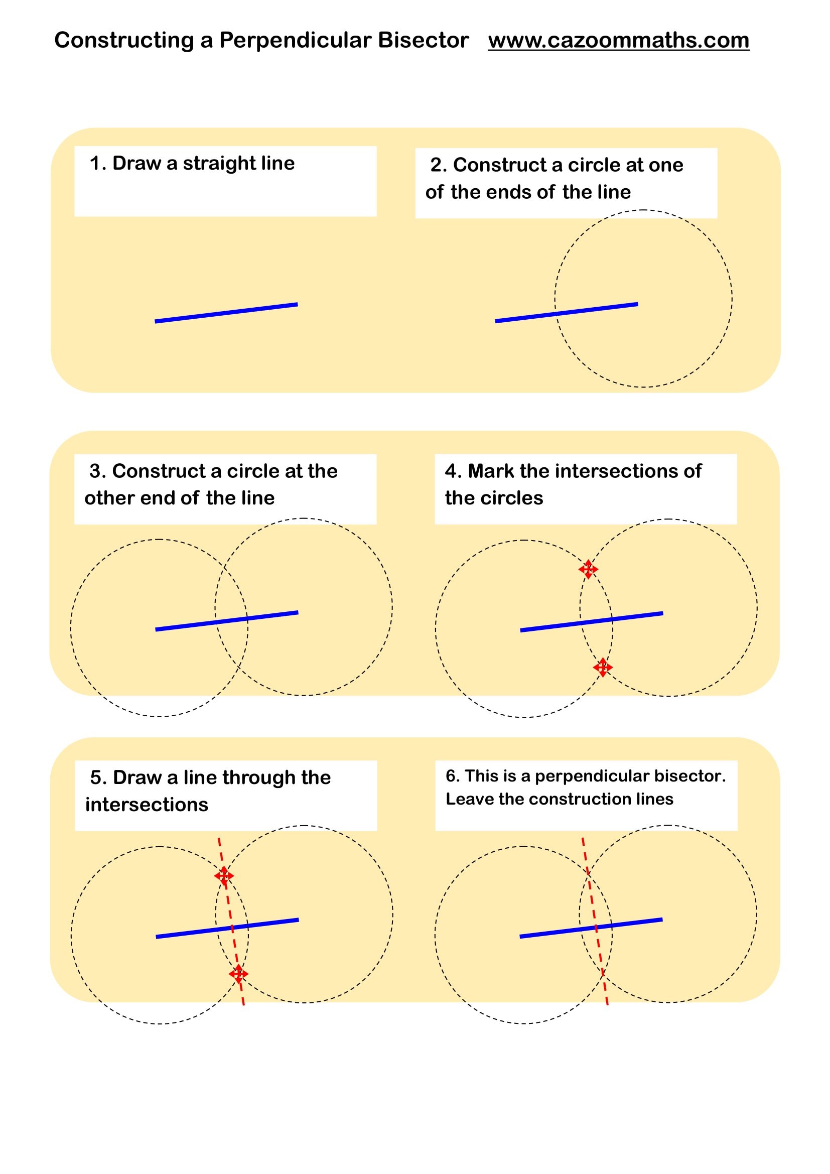 Preview of Constructing a perpendicular bisector
