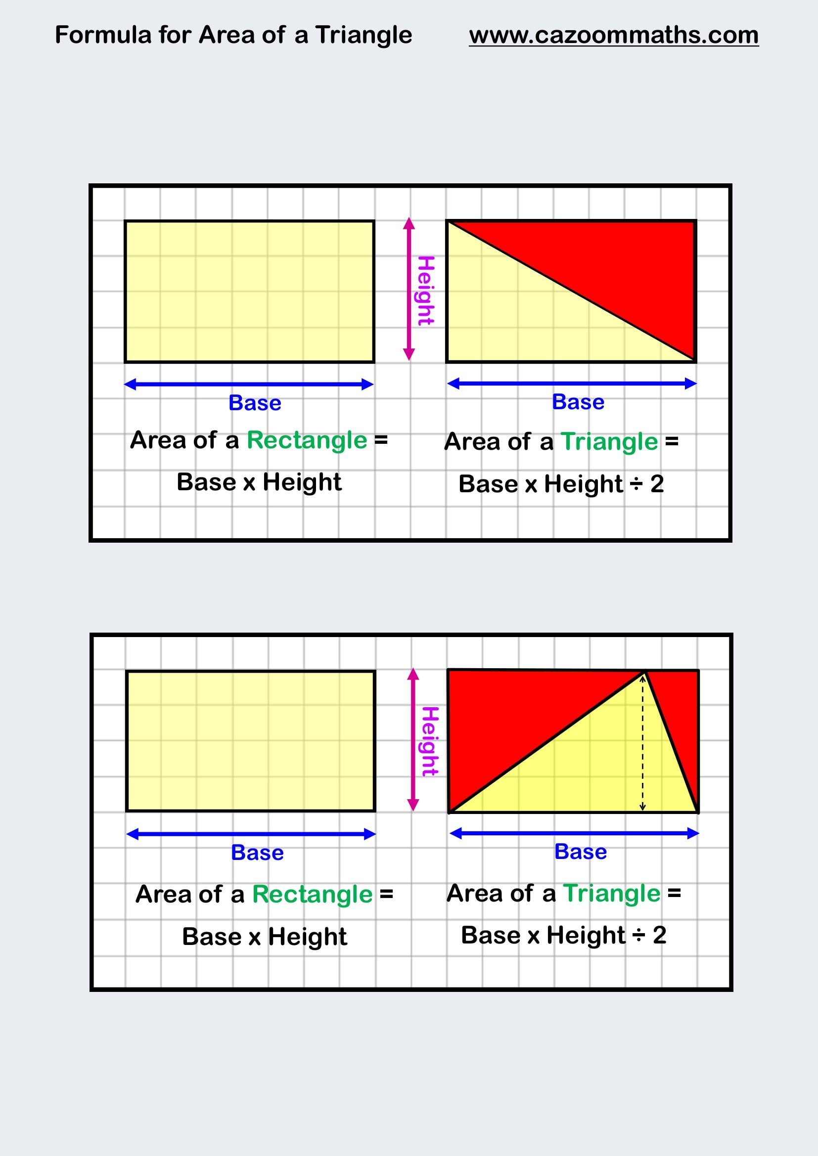 Preview of Formula for Area of a Triangle