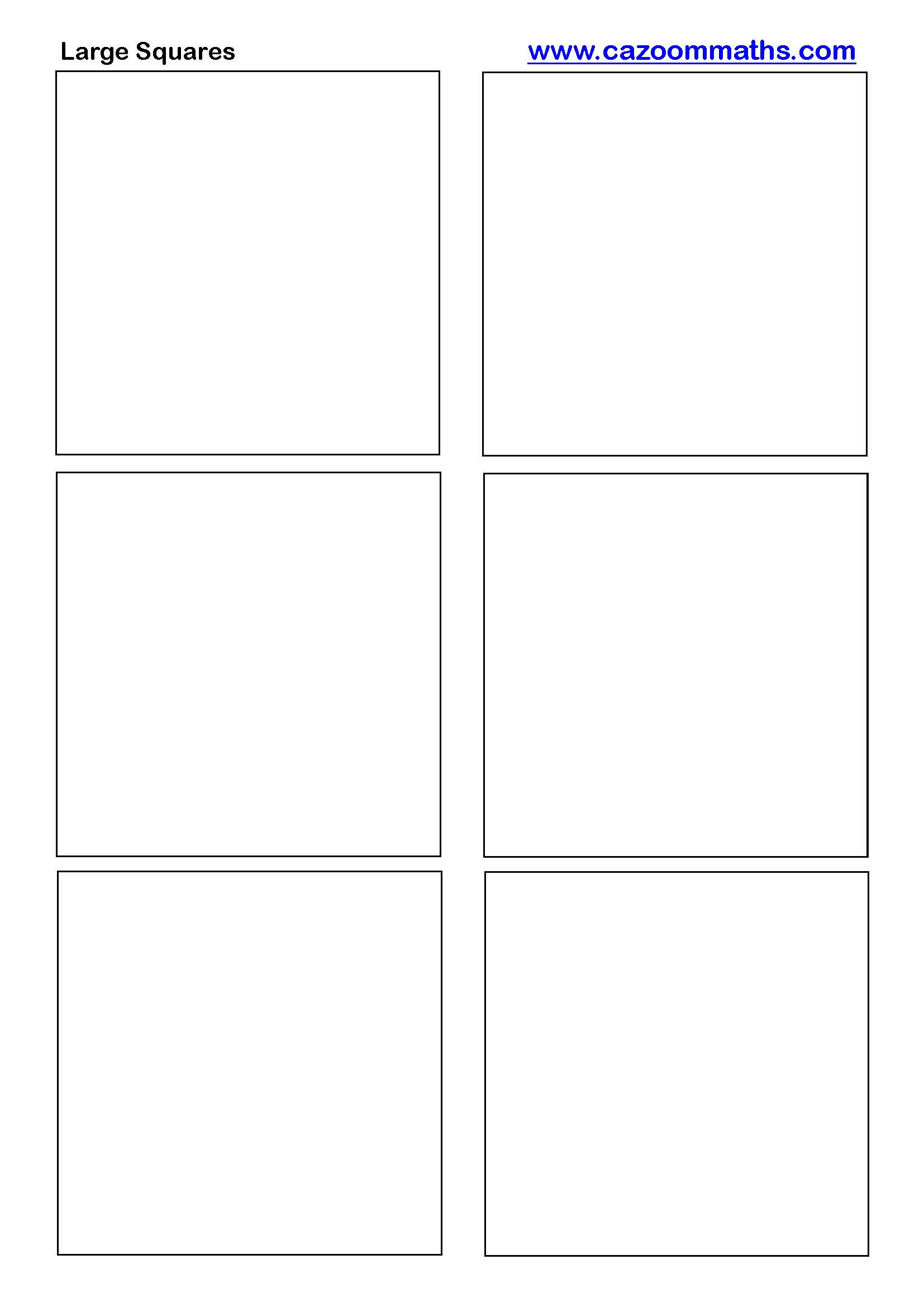Preview of Large Squares Printable