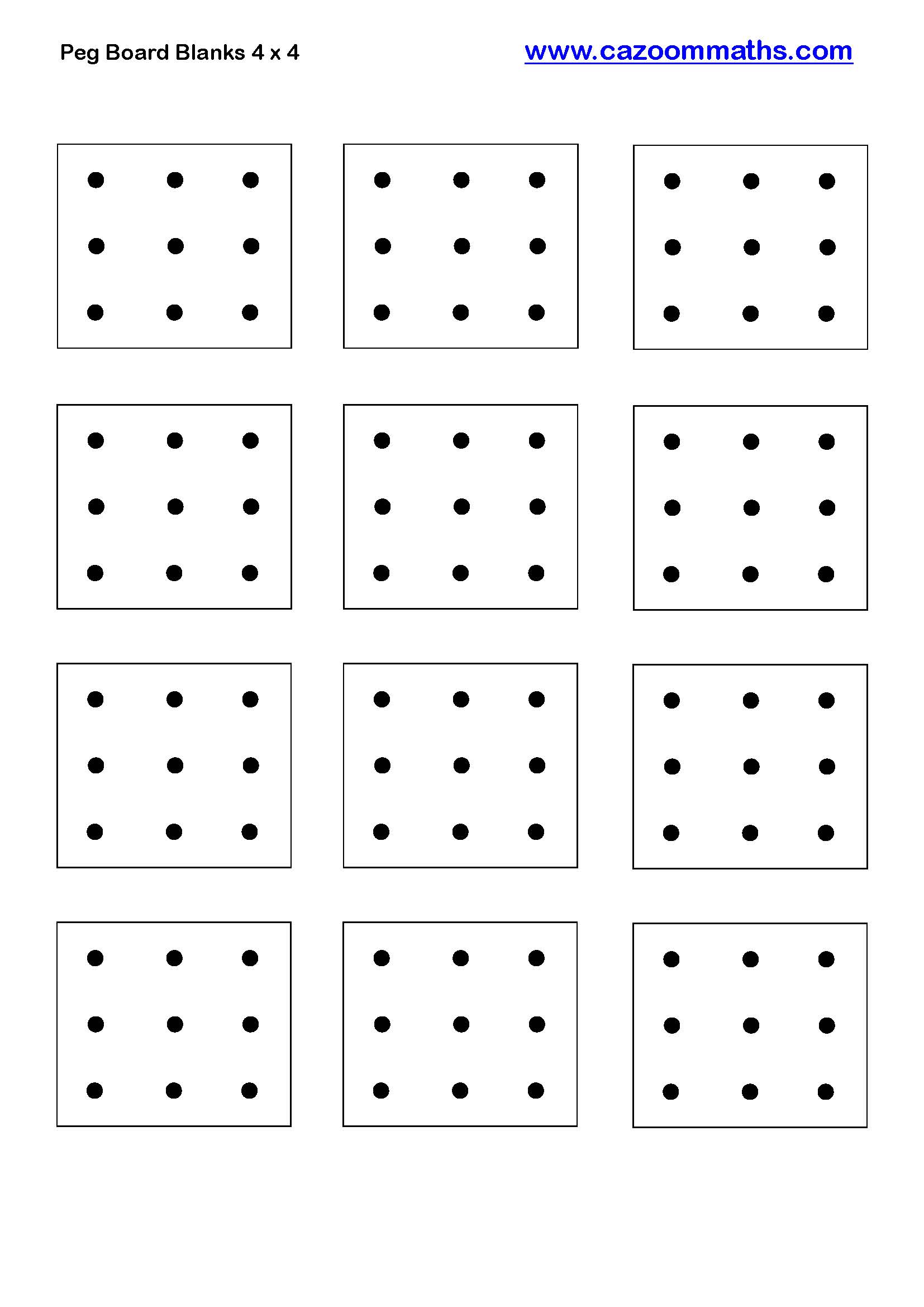 Preview of Peg Boards 3 x 3