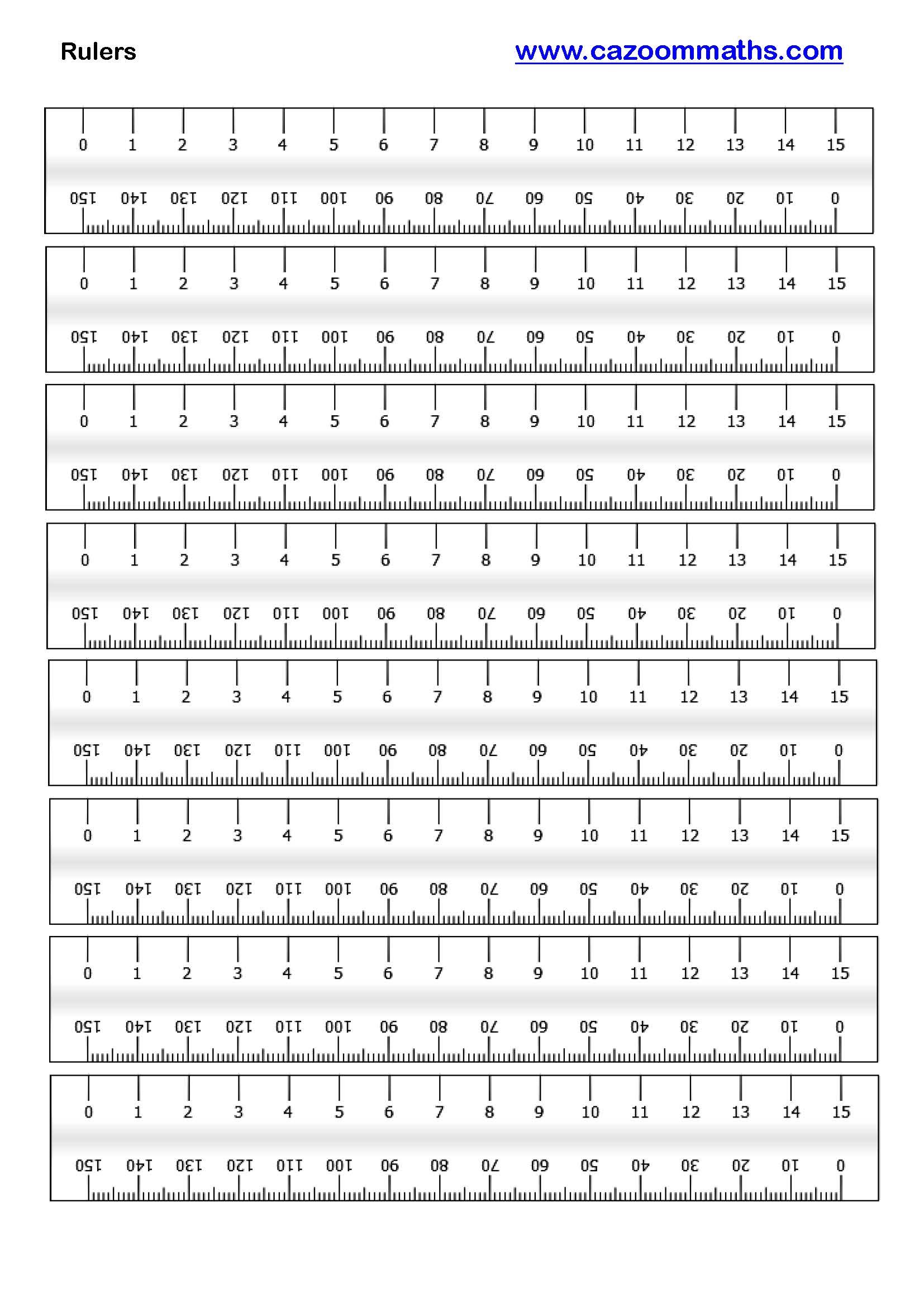 Preview of Printable Rulers