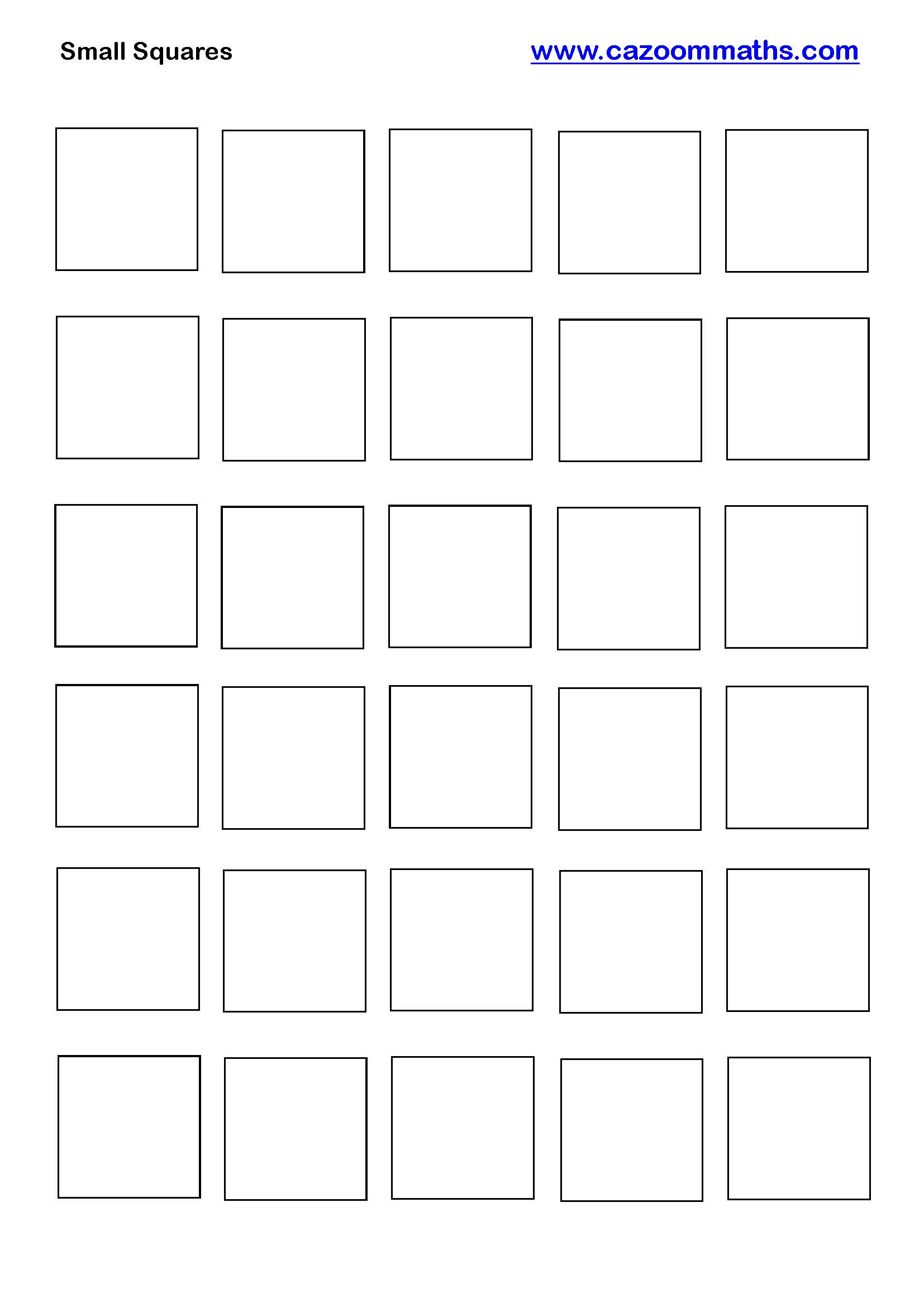 Preview of Small Squares