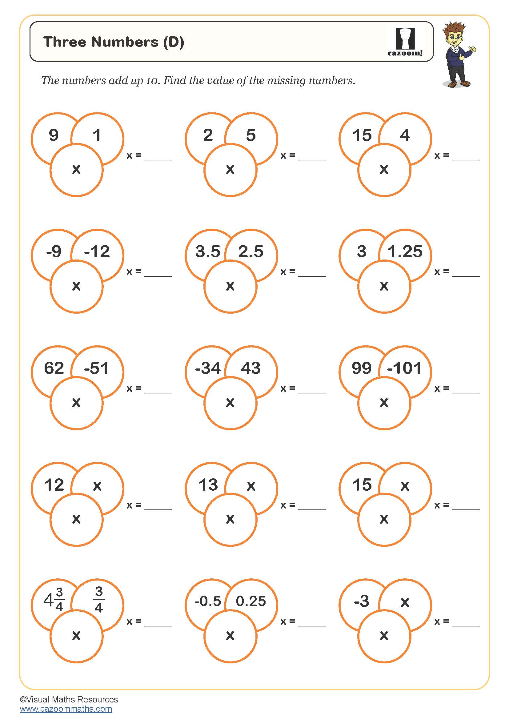 Preview of Three Numbers (D)