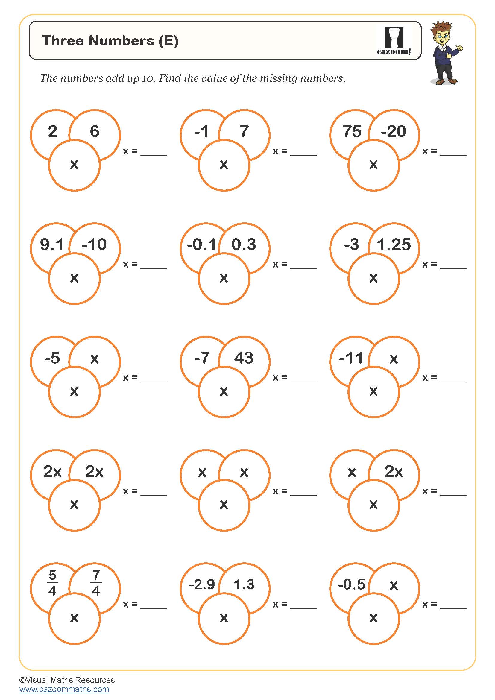 Preview of Three Numbers (E)