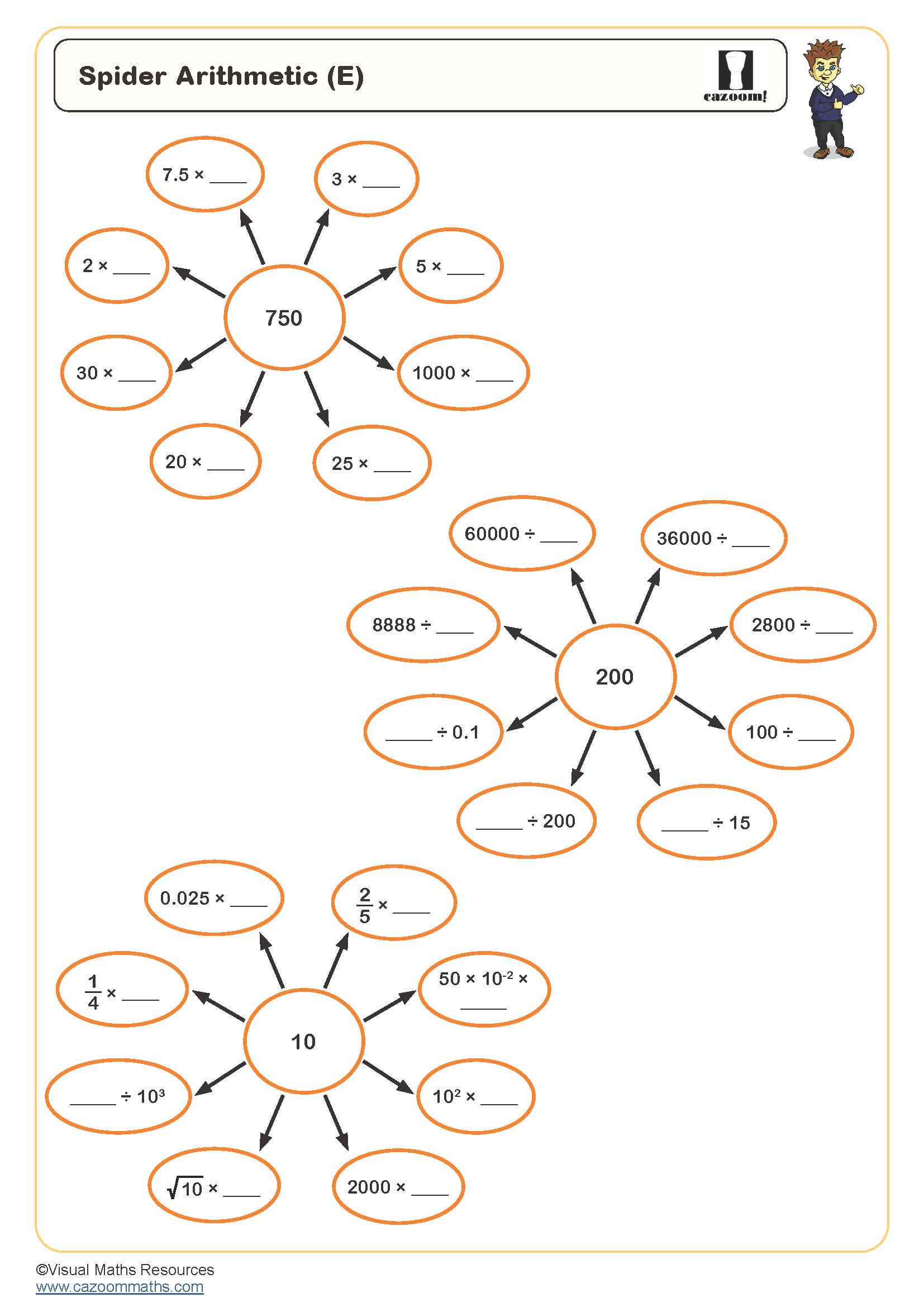 Preview of Spider Arithmetic (E)