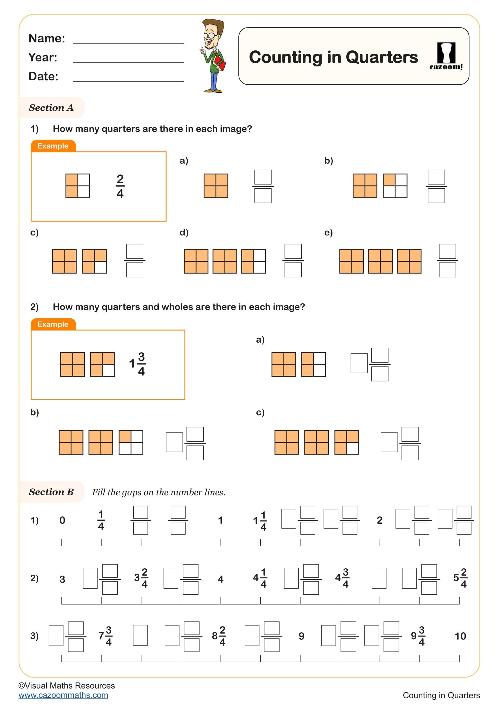 Preview of Counting in Quarters