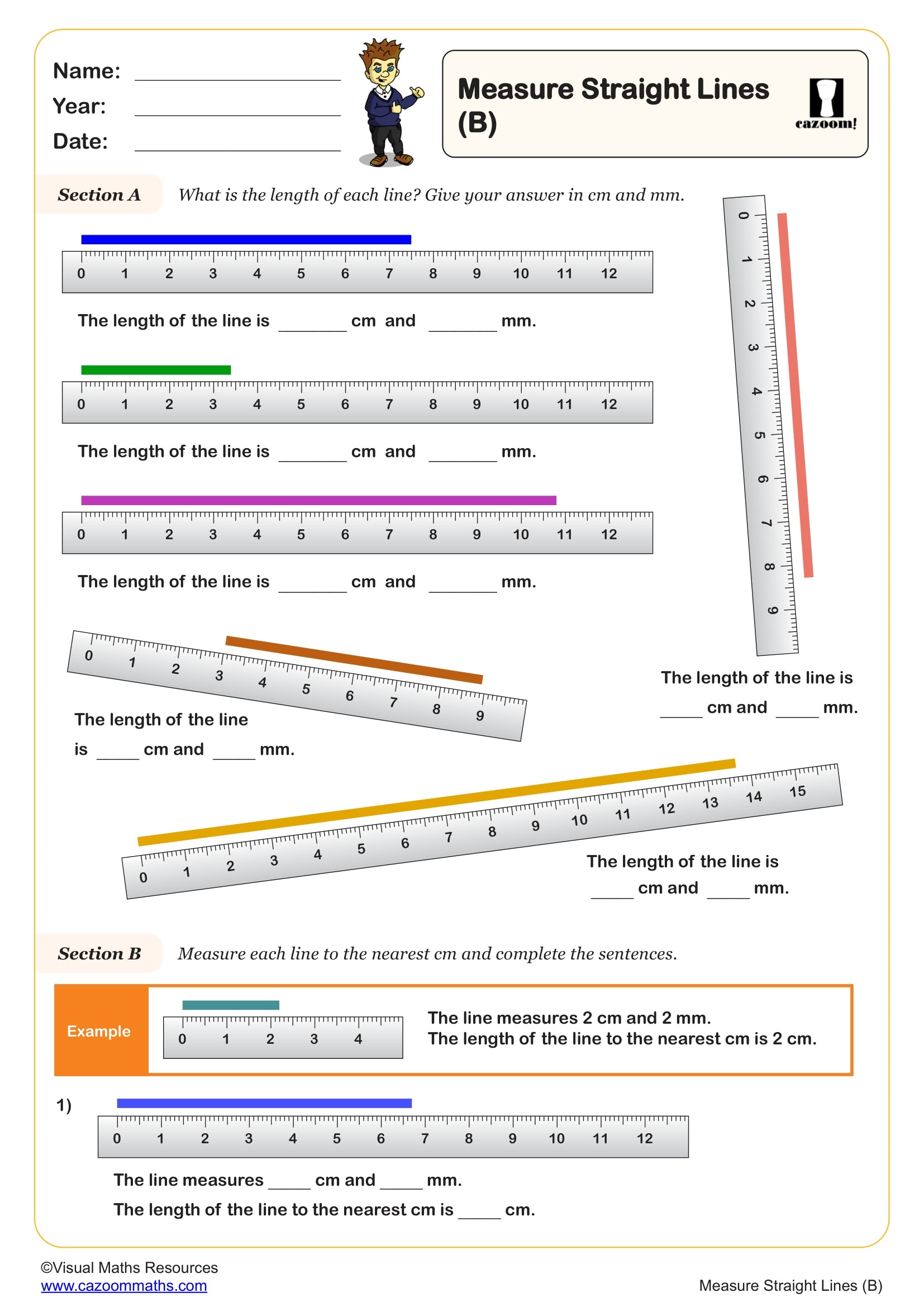 Preview of Measure Straight Lines (B)