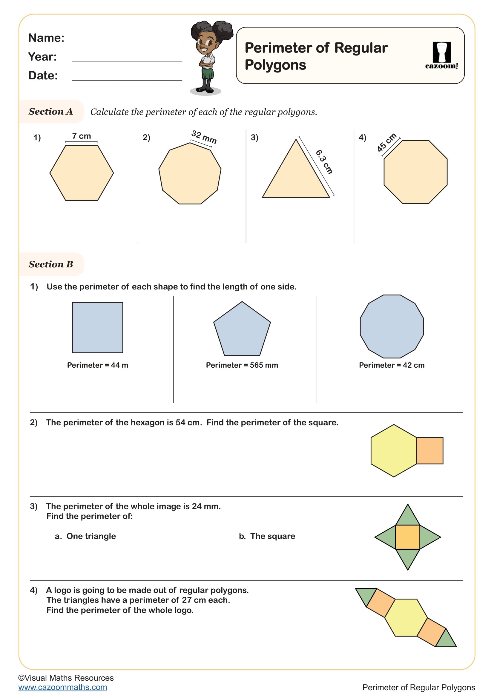 Preview of Perimeter of Regular Polygons
