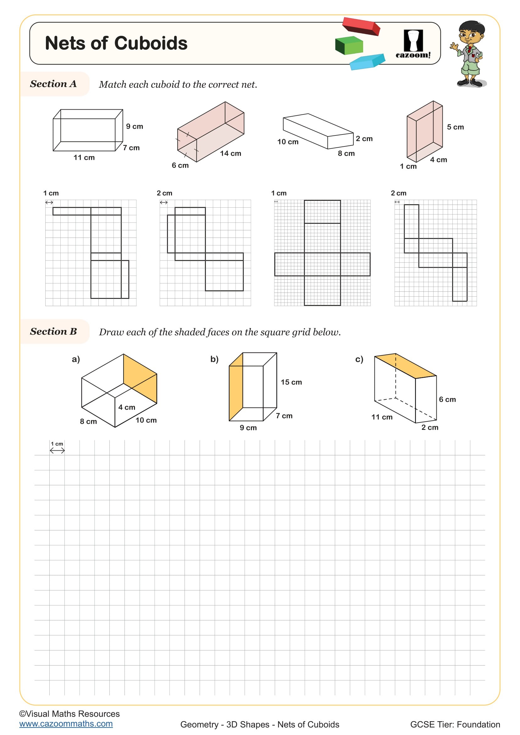 Preview of Nets of Cuboids