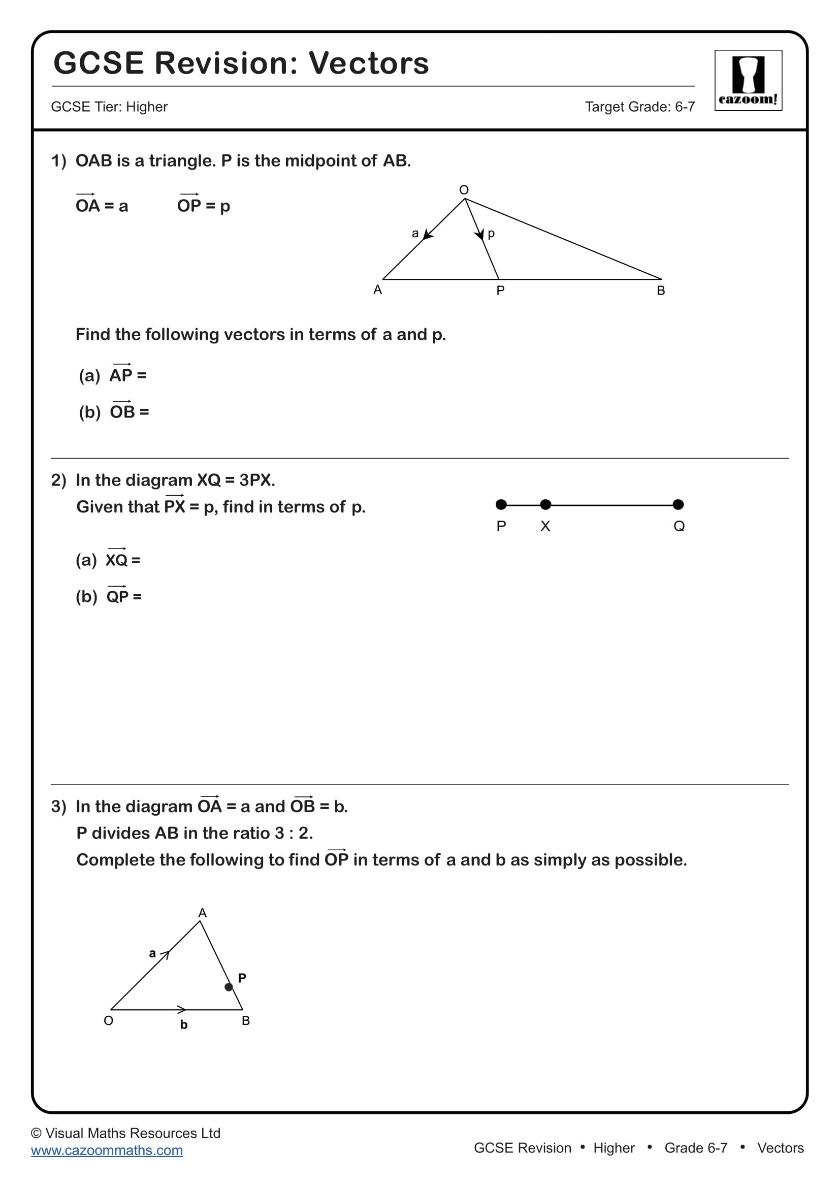Preview of Vectors (B)
