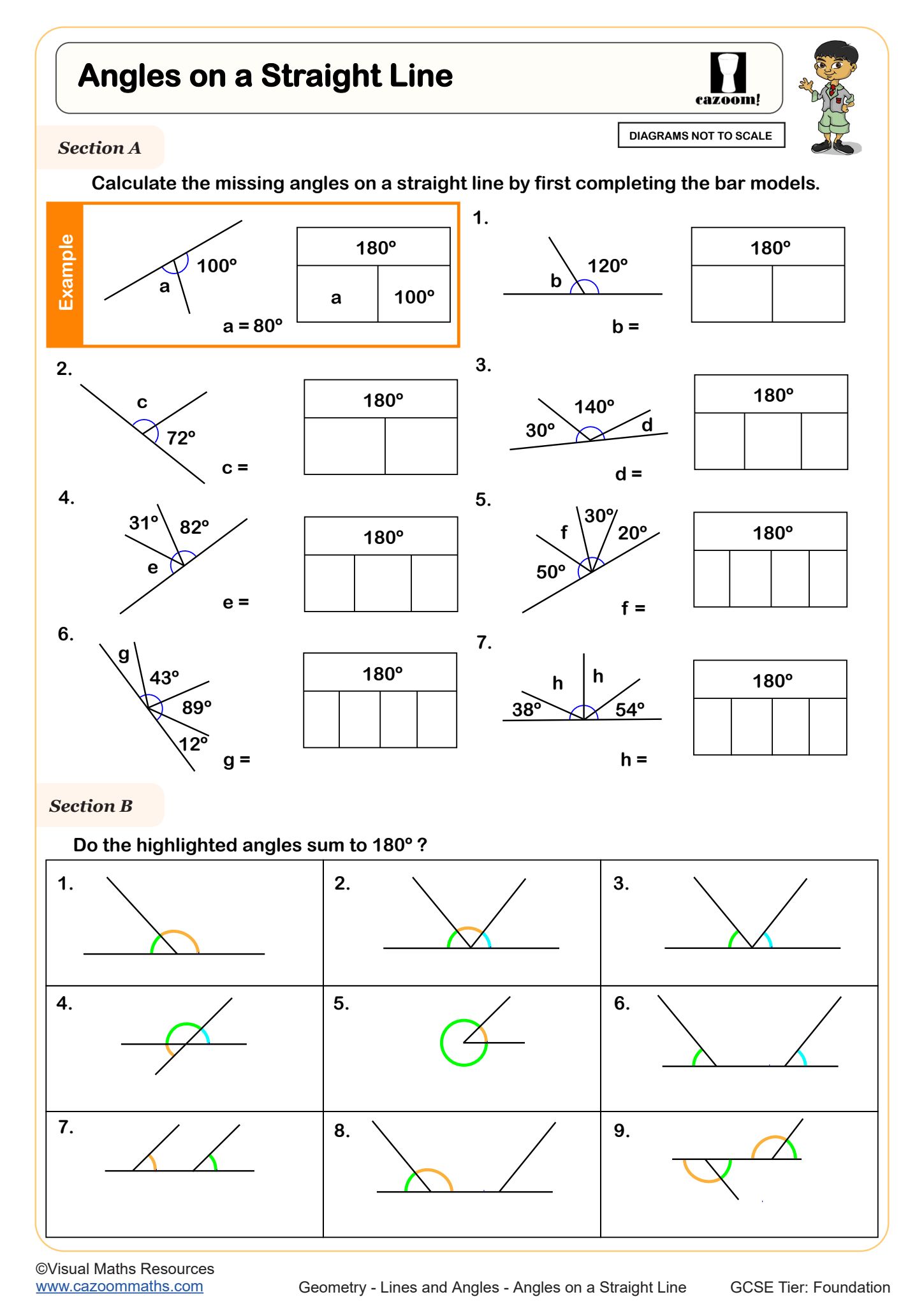 Preview of Angles on a Straight Line