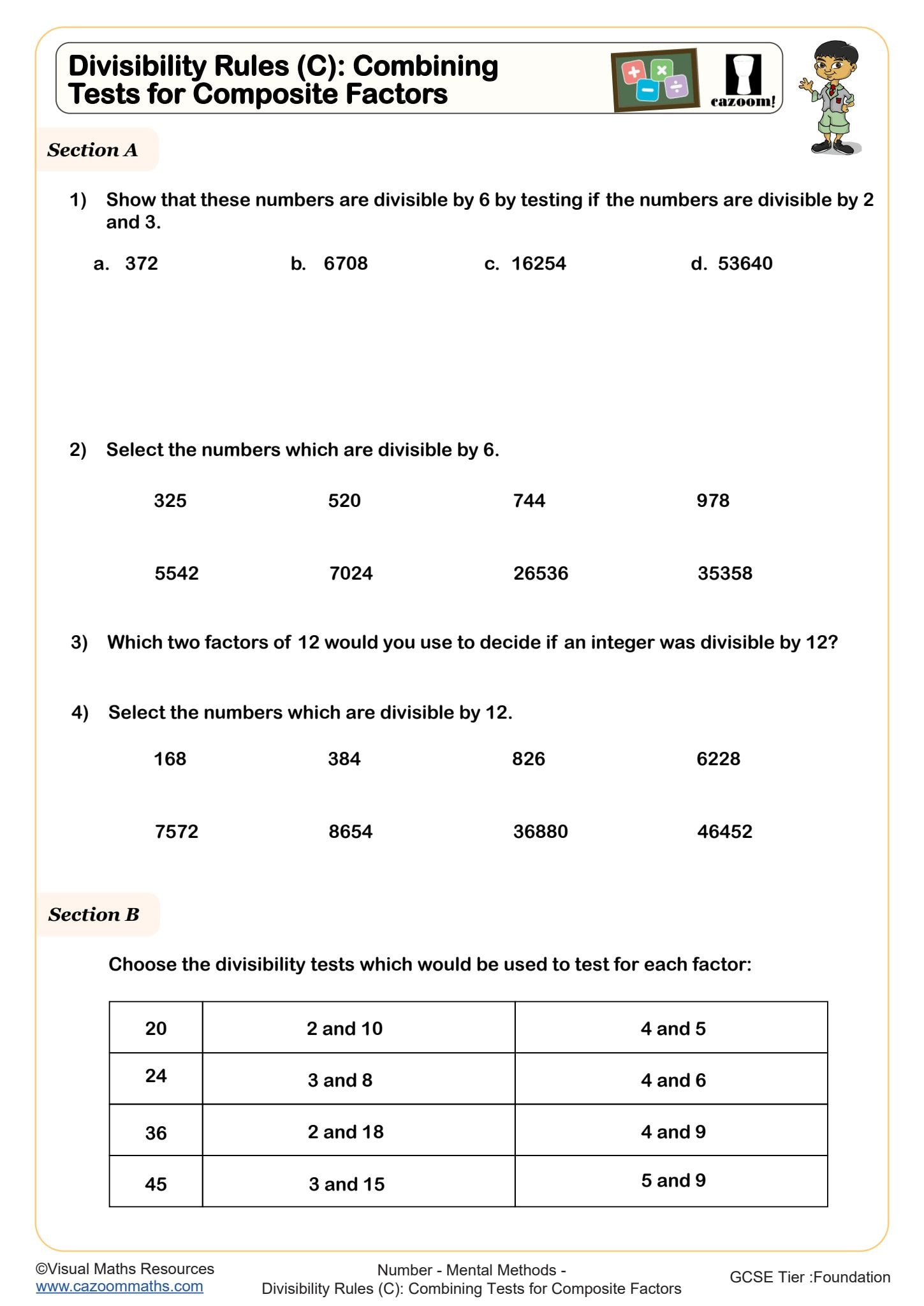 Preview of Divisibility Rules (C): Combining Tests for Composite Factors